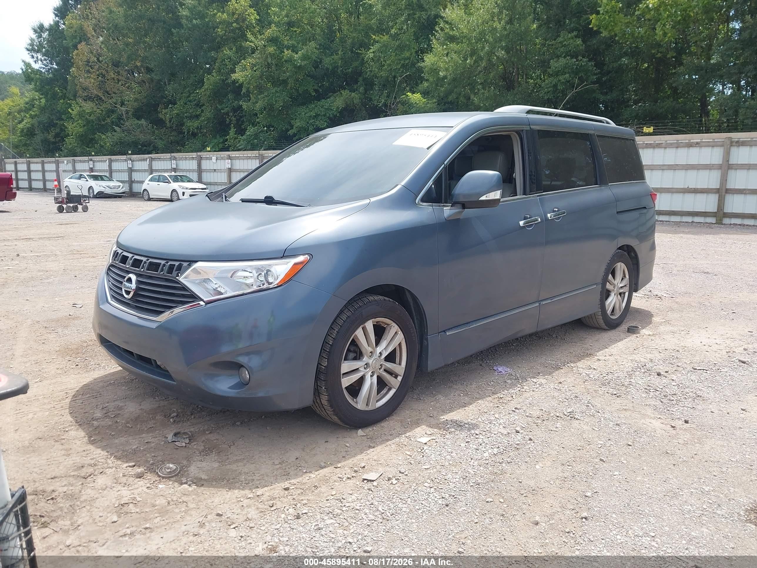 2011 Nissan Quest Sl Blue vin: JN8AE2KP6B9000583