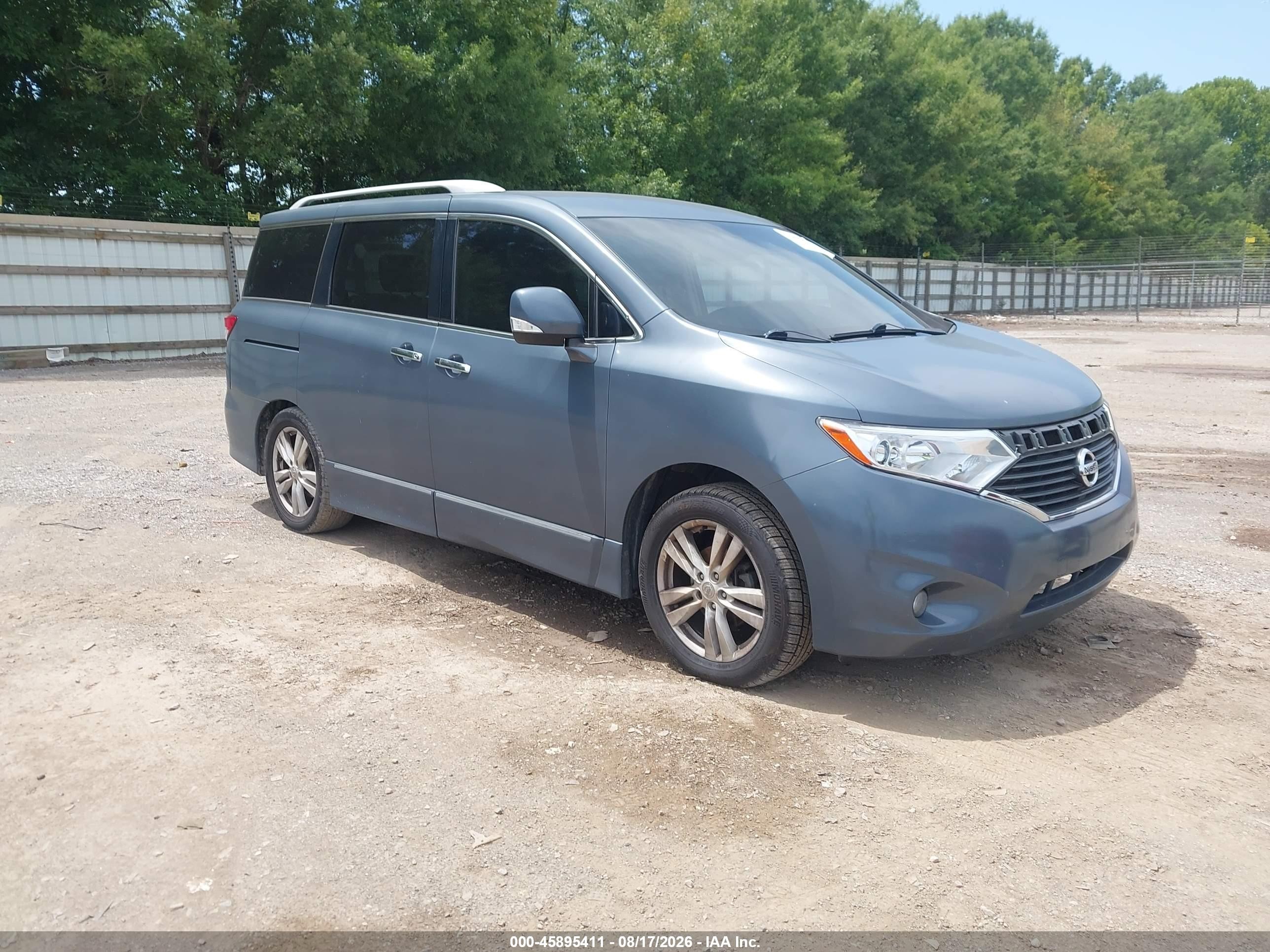 2011 Nissan Quest Sl Blue vin: JN8AE2KP6B9000583