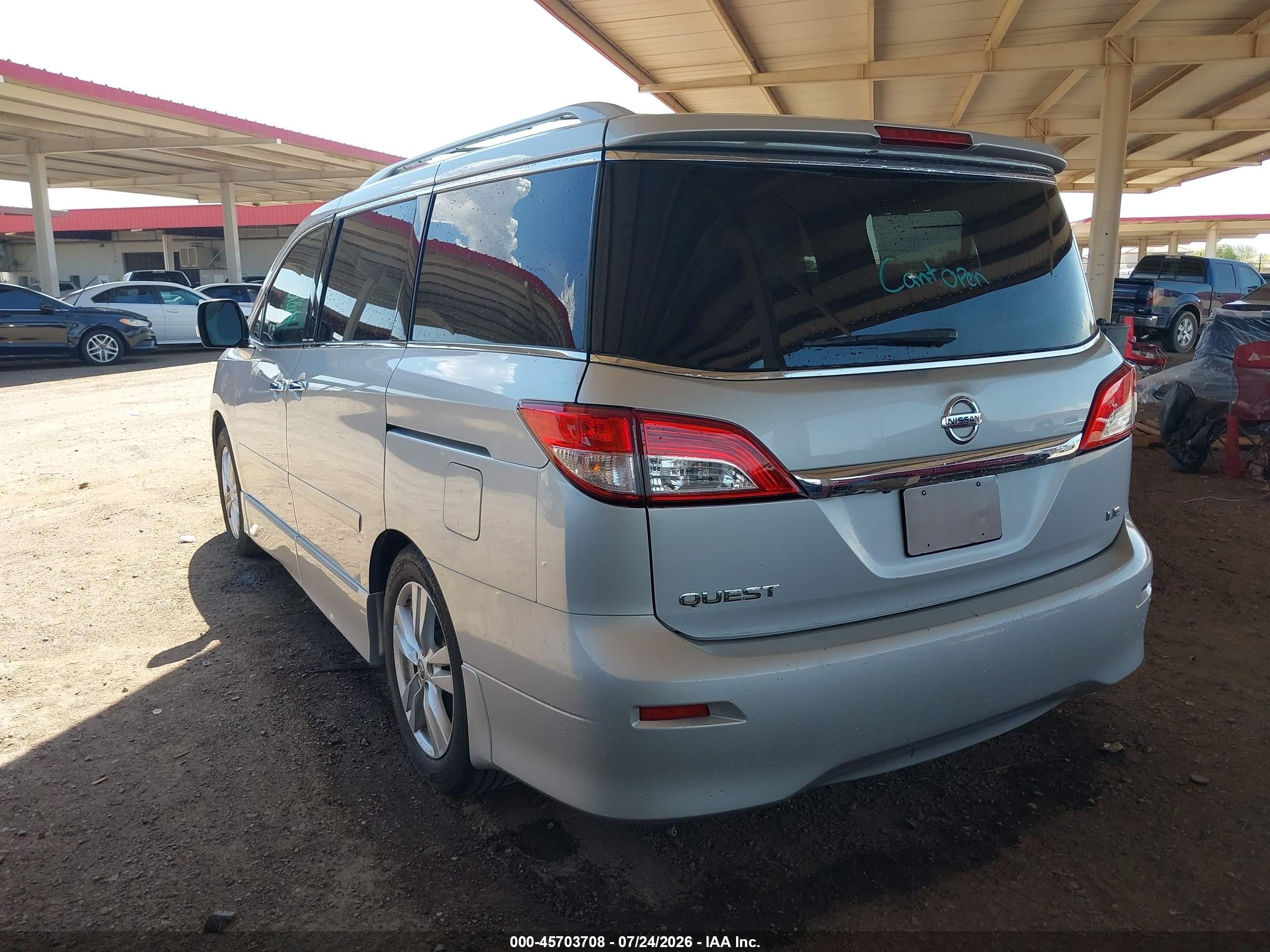 2011 Nissan Quest Le Gray vin: JN8AE2KP6B9002141