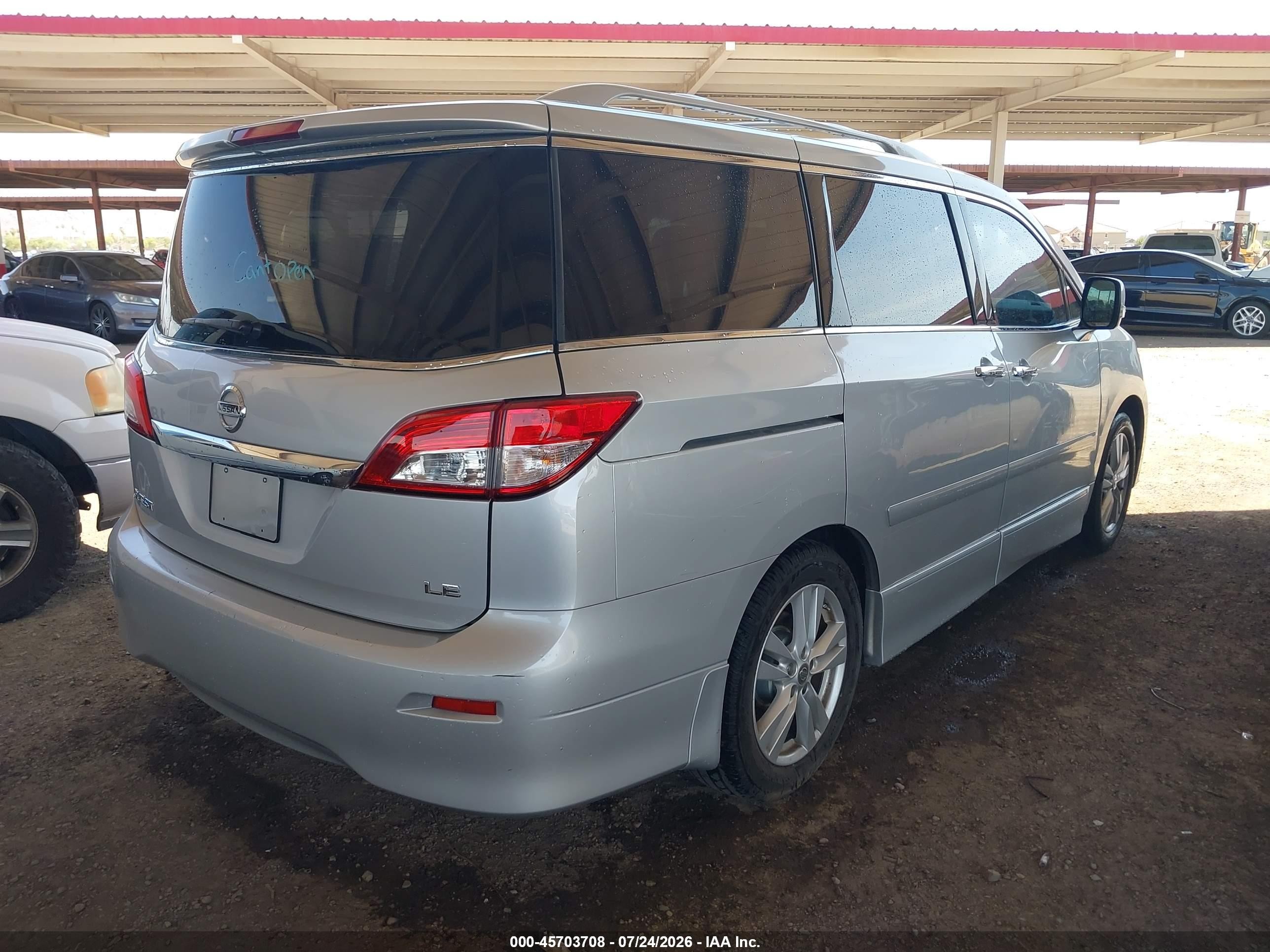 2011 Nissan Quest Le Gray vin: JN8AE2KP6B9002141
