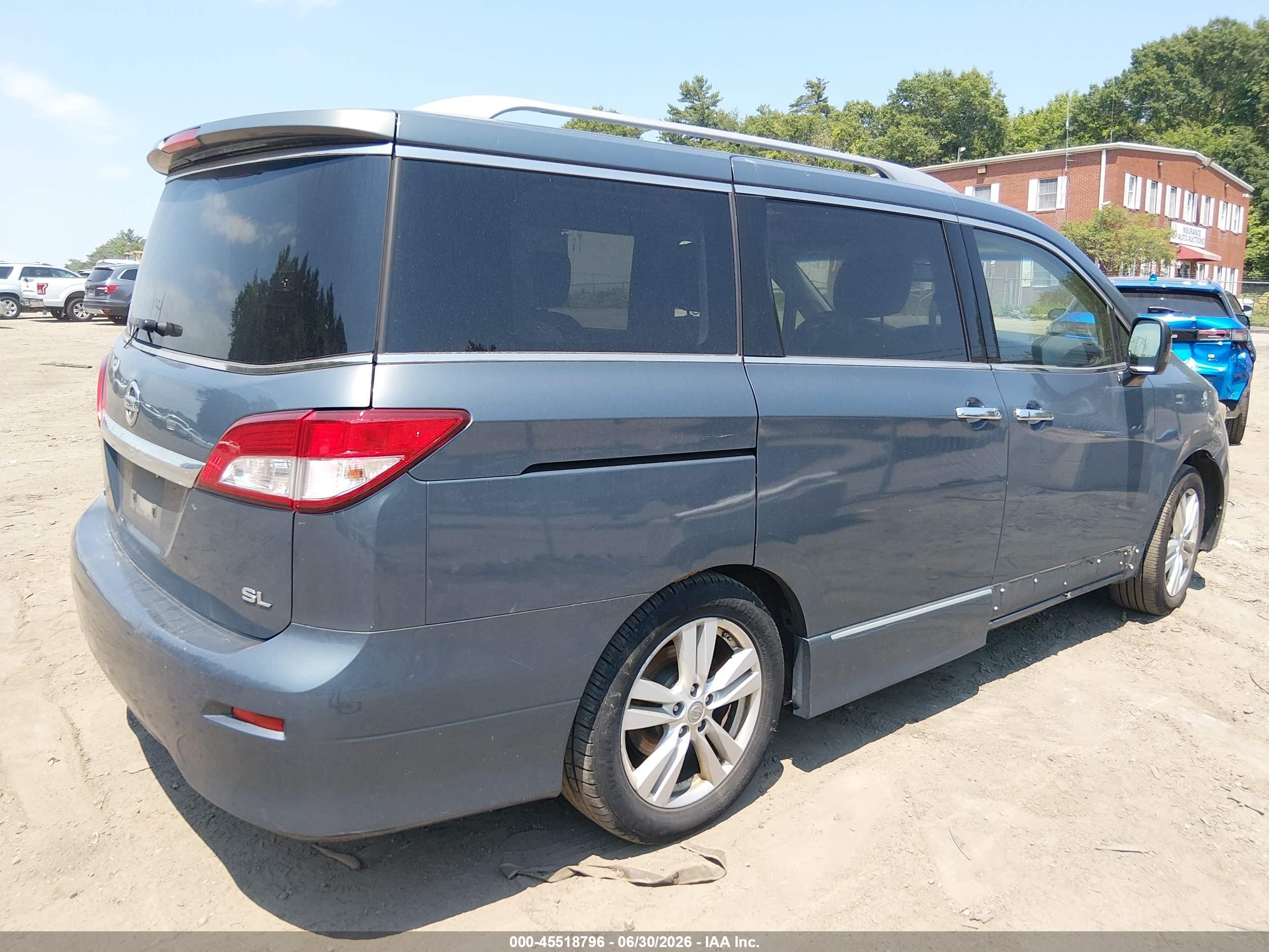 2011 Nissan Quest Sl Blue vin: JN8AE2KP6B9010935
