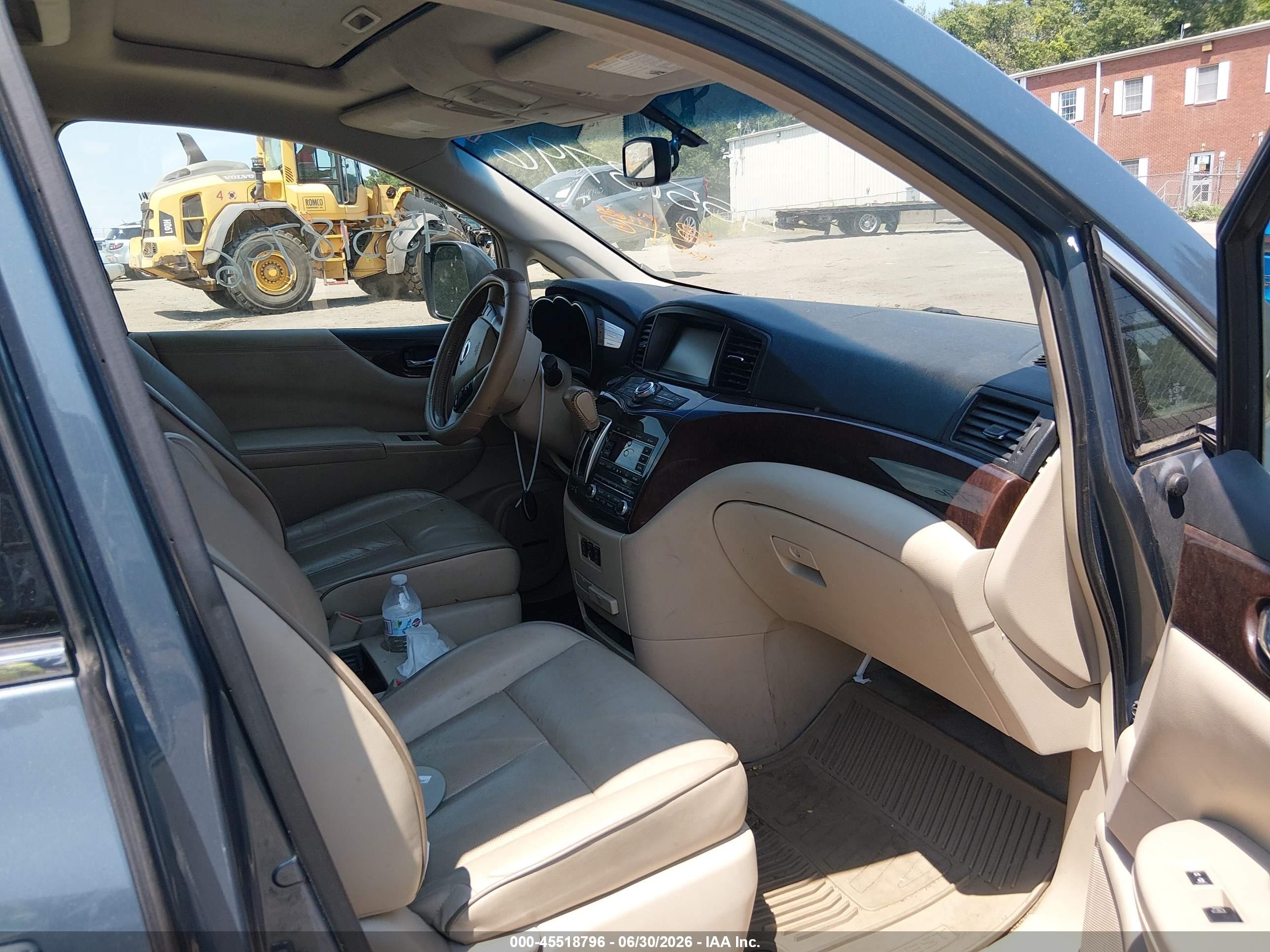 2011 Nissan Quest Sl Blue vin: JN8AE2KP6B9010935
