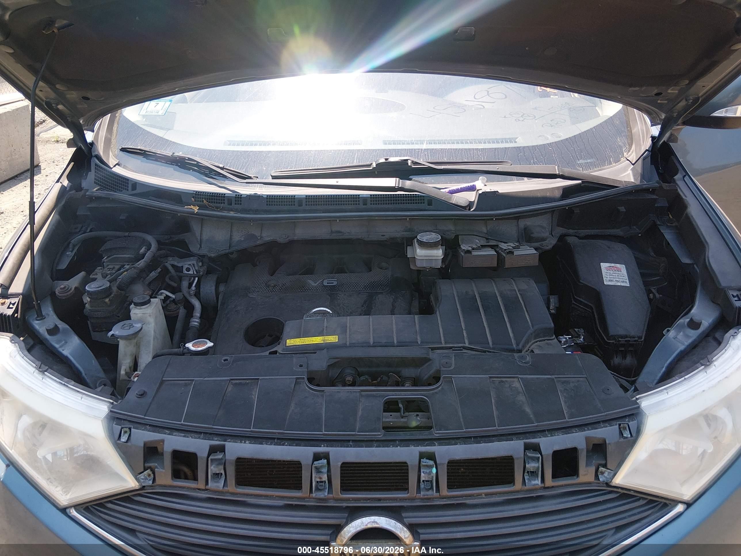 2011 Nissan Quest Sl Blue vin: JN8AE2KP6B9010935
