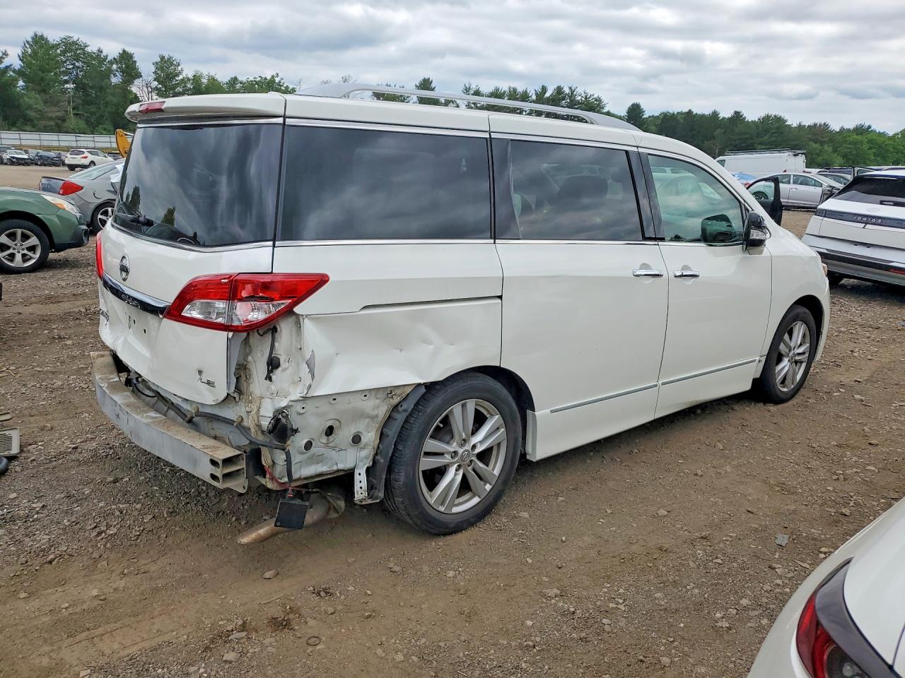 2012 Nissan Quest 3.5 S White vin: JN8AE2KP6C9031740