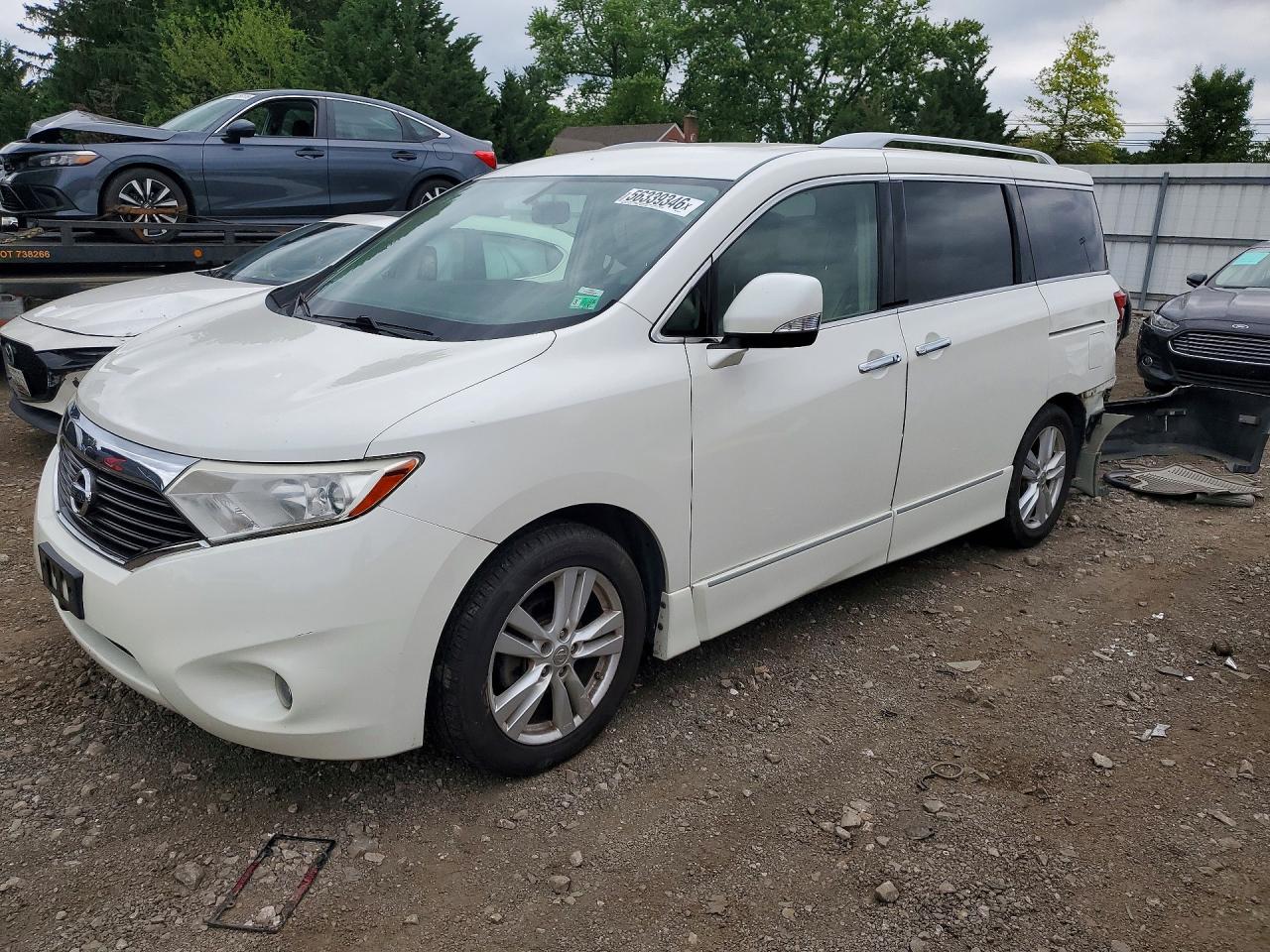 2012 Nissan Quest 3.5 S White vin: JN8AE2KP6C9031740