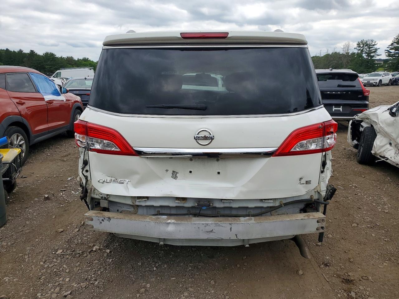2012 Nissan Quest 3.5 S White vin: JN8AE2KP6C9031740