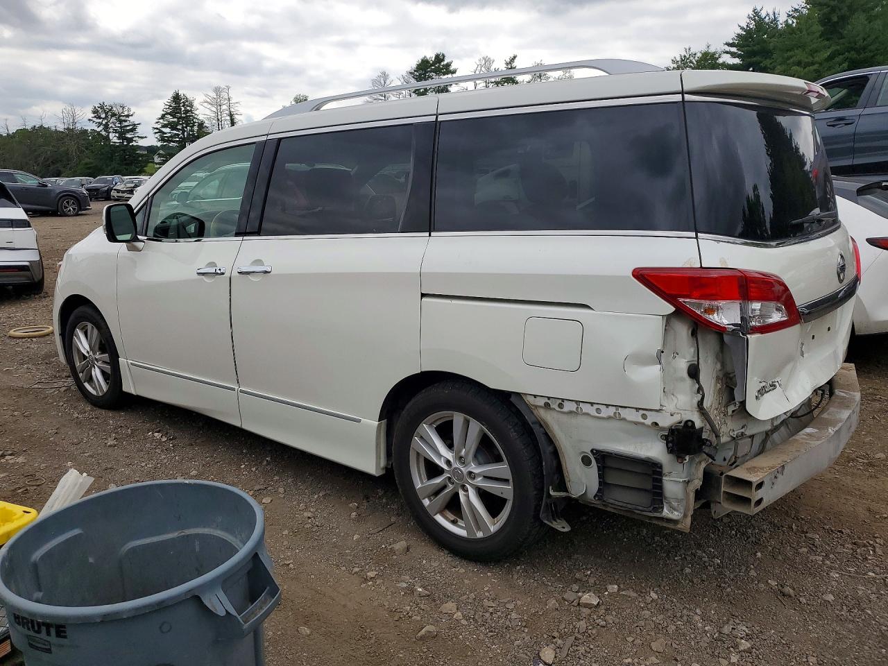 2012 Nissan Quest 3.5 S White vin: JN8AE2KP6C9031740