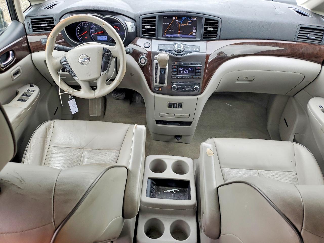 2012 Nissan Quest 3.5 S White vin: JN8AE2KP6C9031740