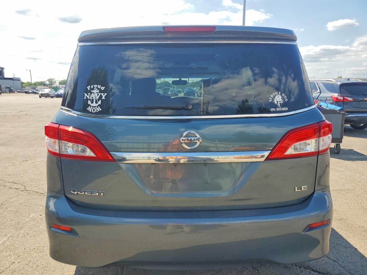 2012 Nissan Quest 3.5 S Blue vin: JN8AE2KP6C9033777