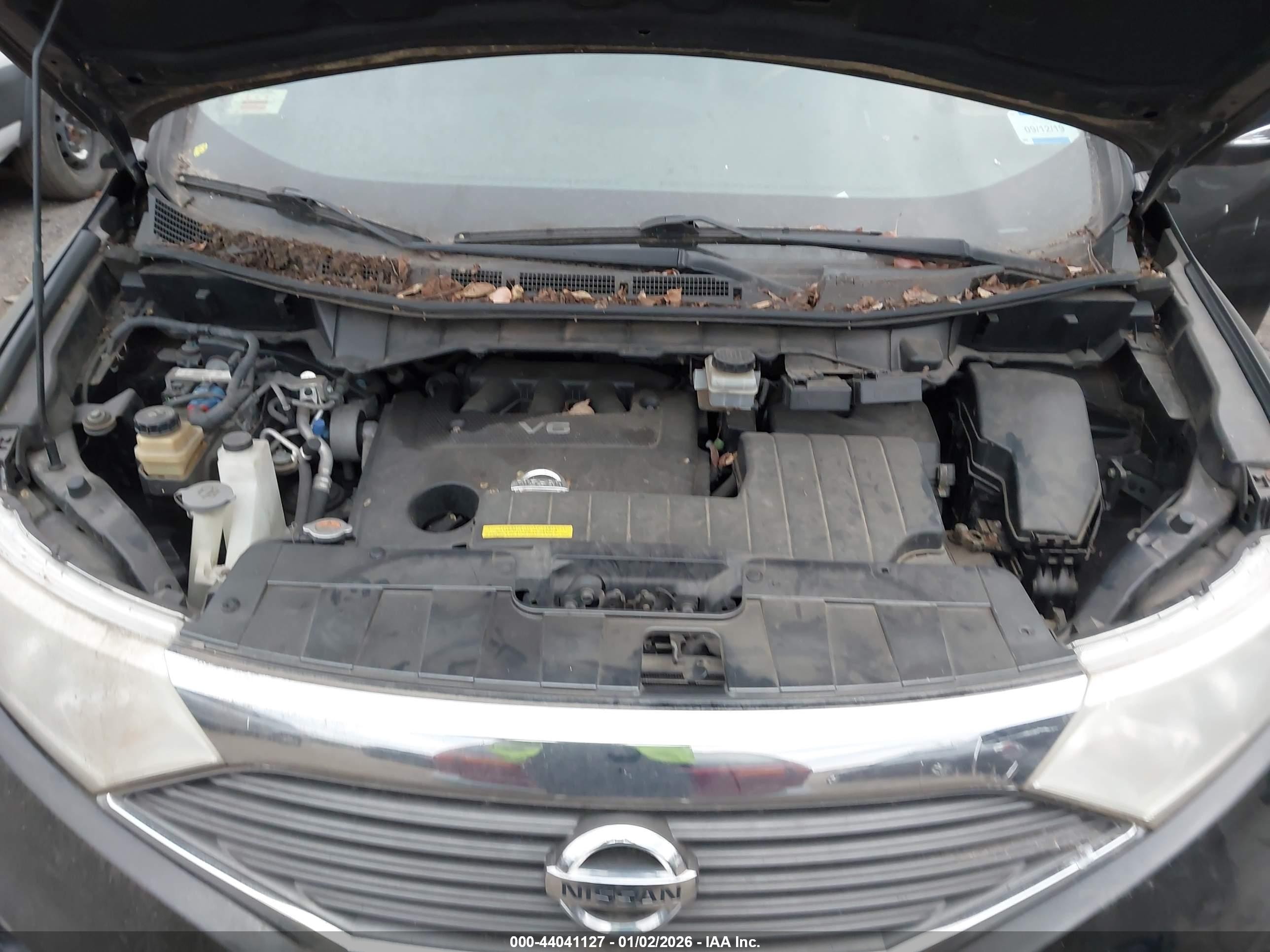 2012 Nissan Quest Sl Черный vin: JN8AE2KP6C9034511