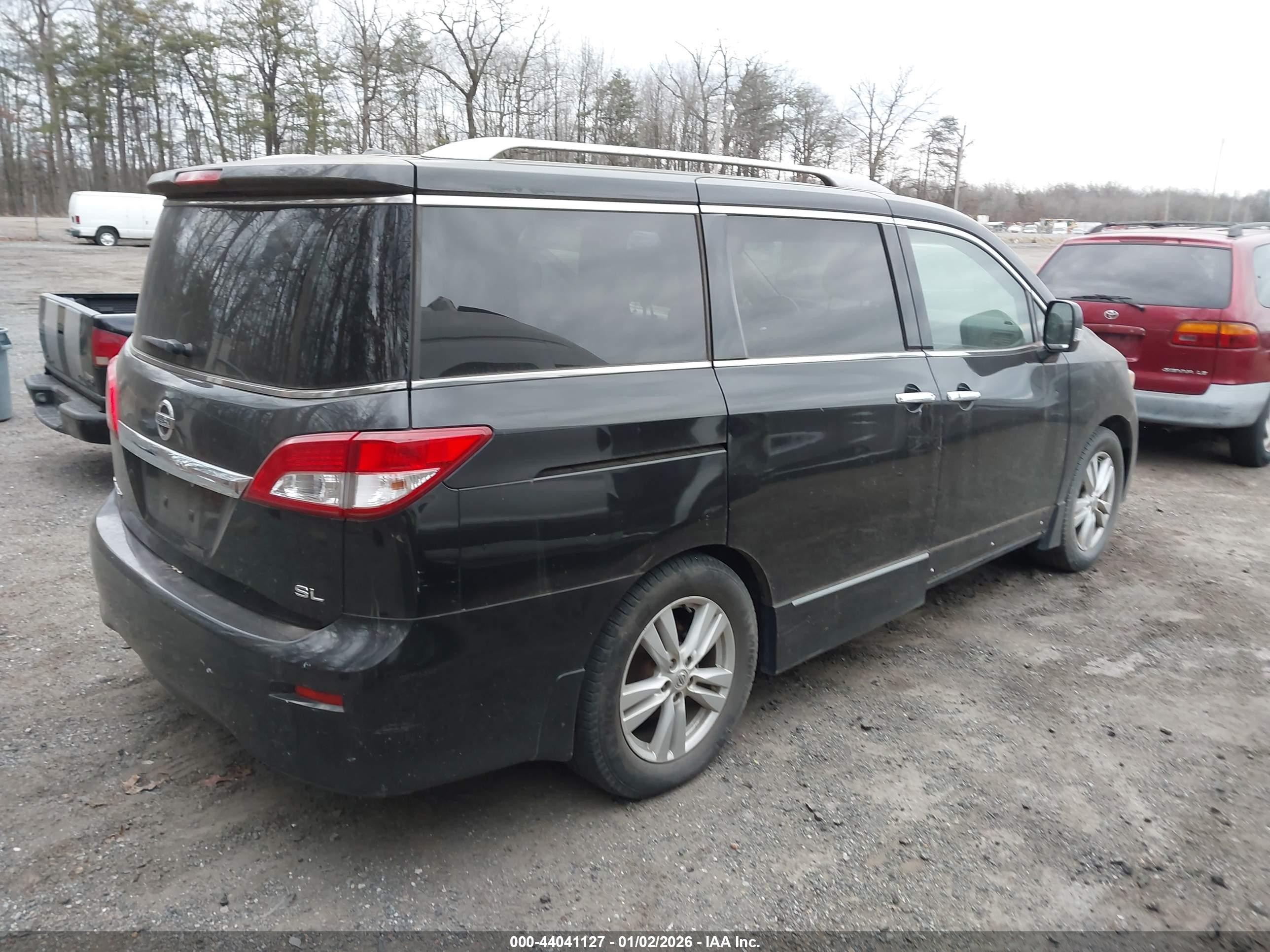 2012 Nissan Quest Sl Черный vin: JN8AE2KP6C9034511