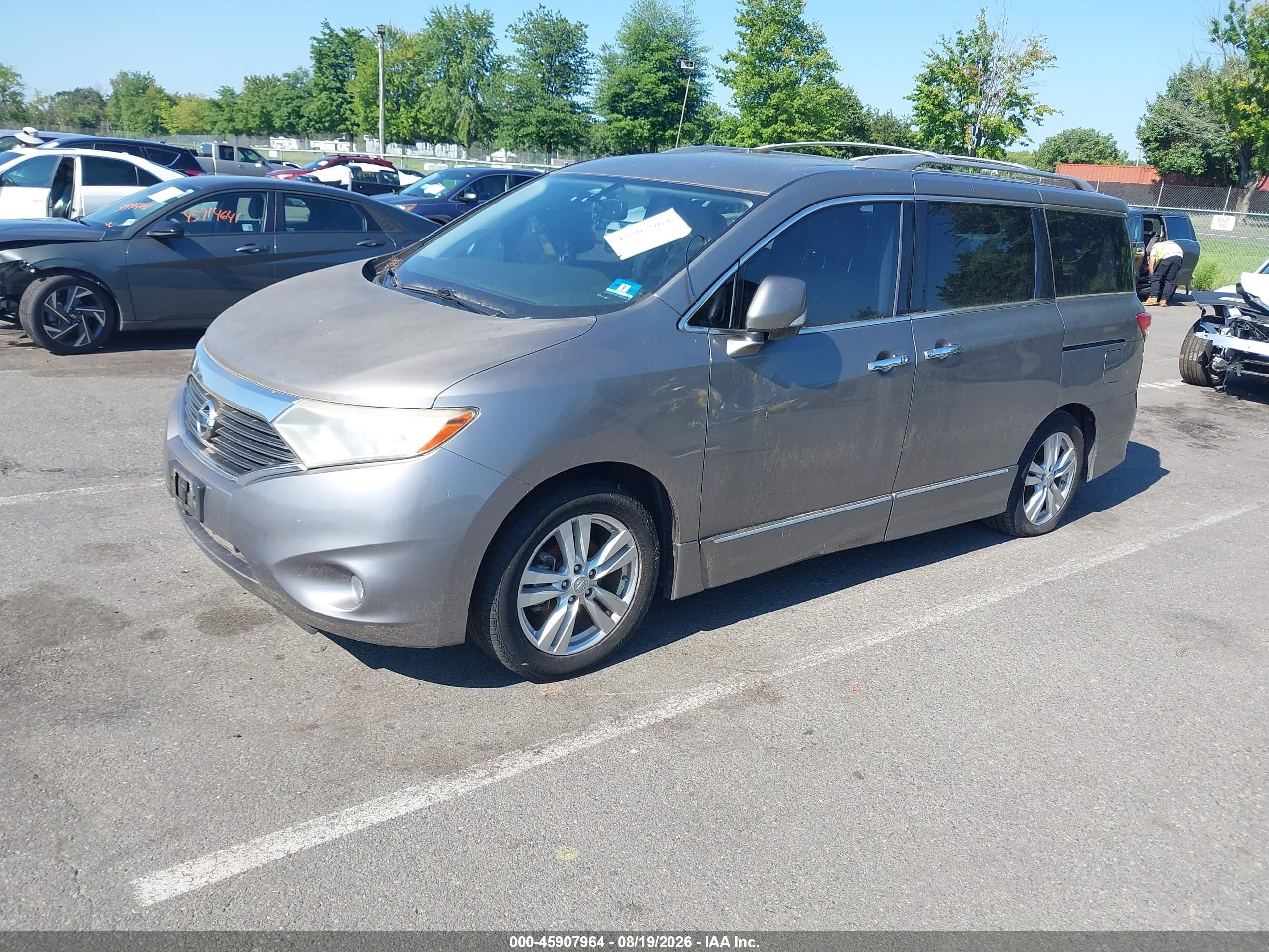2012 Nissan Quest Le Gray vin: JN8AE2KP6C9035853