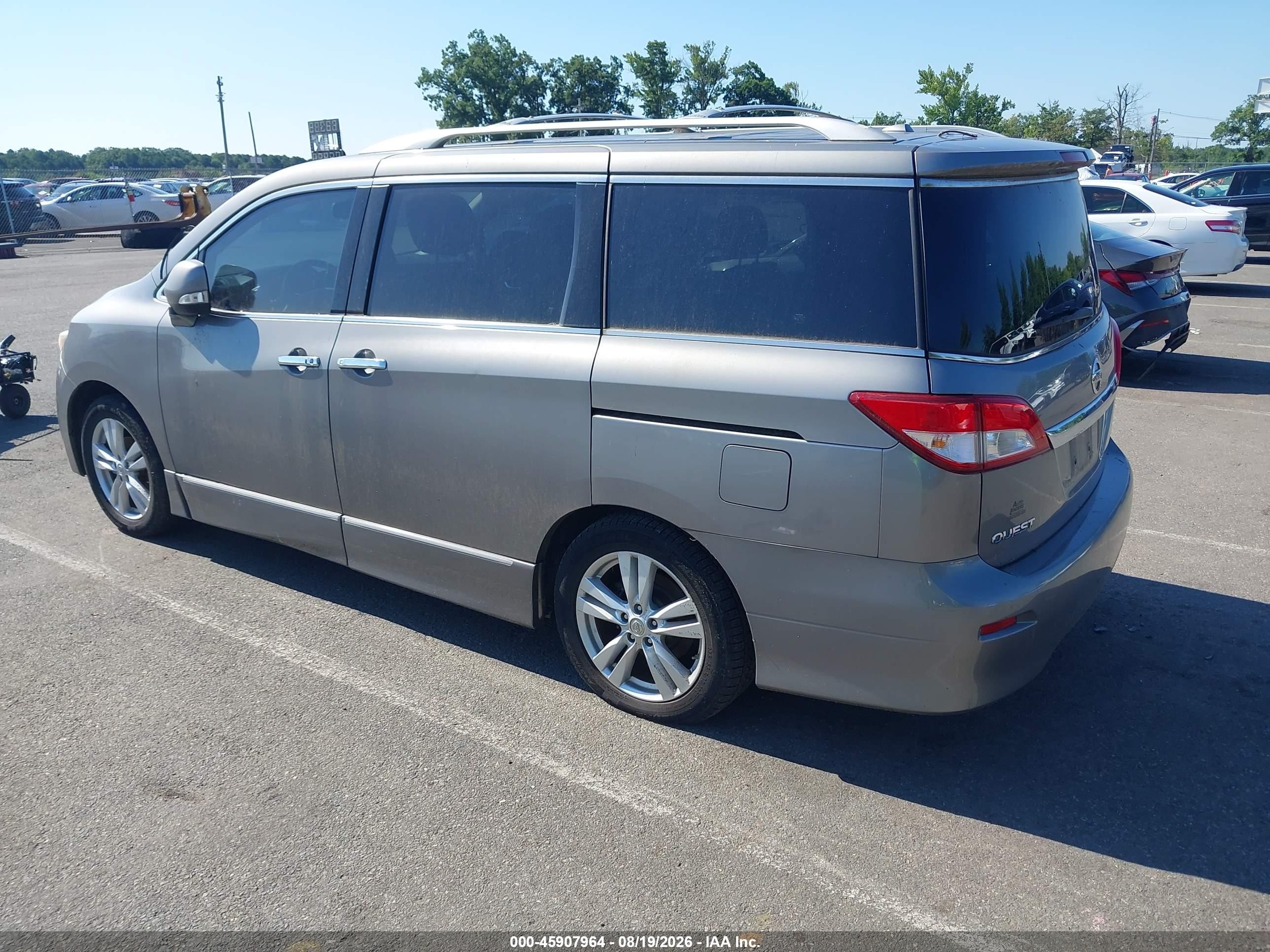 2012 Nissan Quest Le Gray vin: JN8AE2KP6C9035853