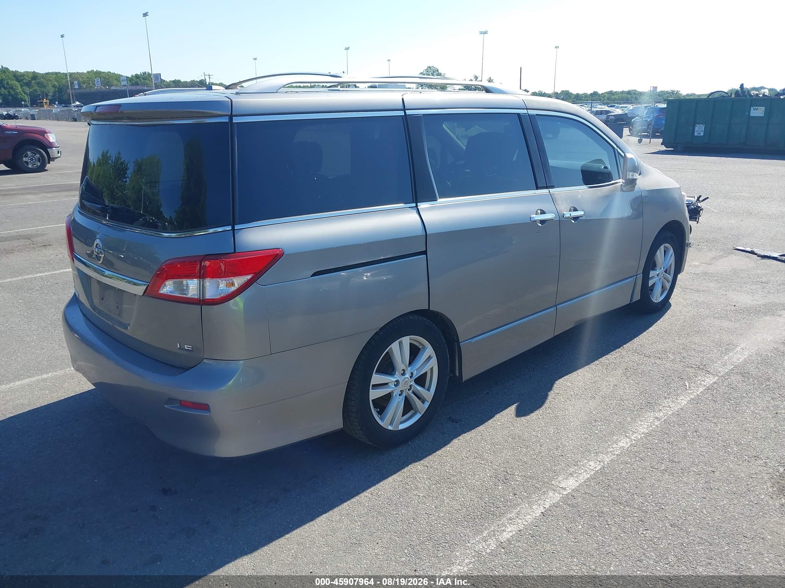 2012 Nissan Quest Le Gray vin: JN8AE2KP6C9035853