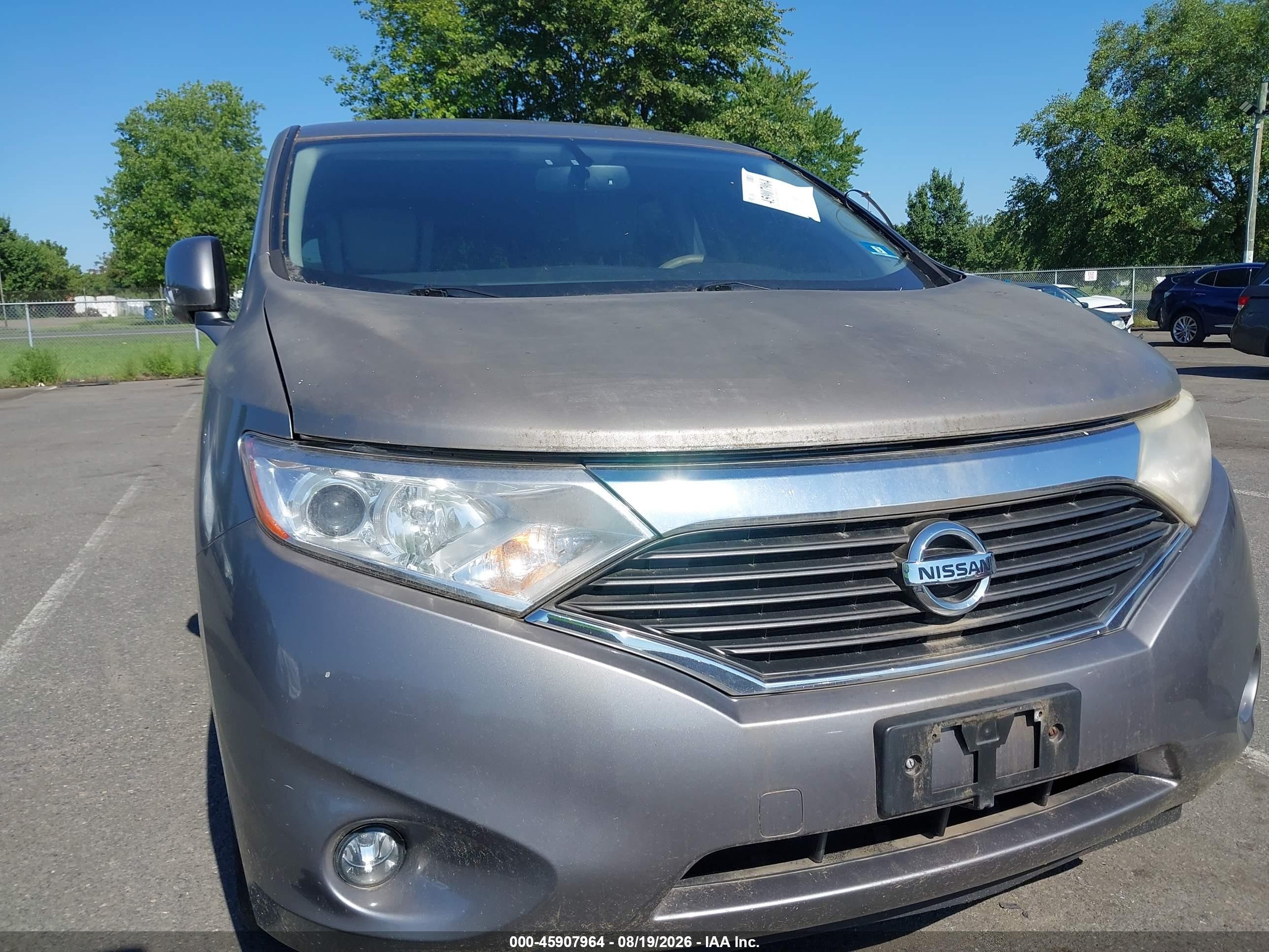 2012 Nissan Quest Le Gray vin: JN8AE2KP6C9035853