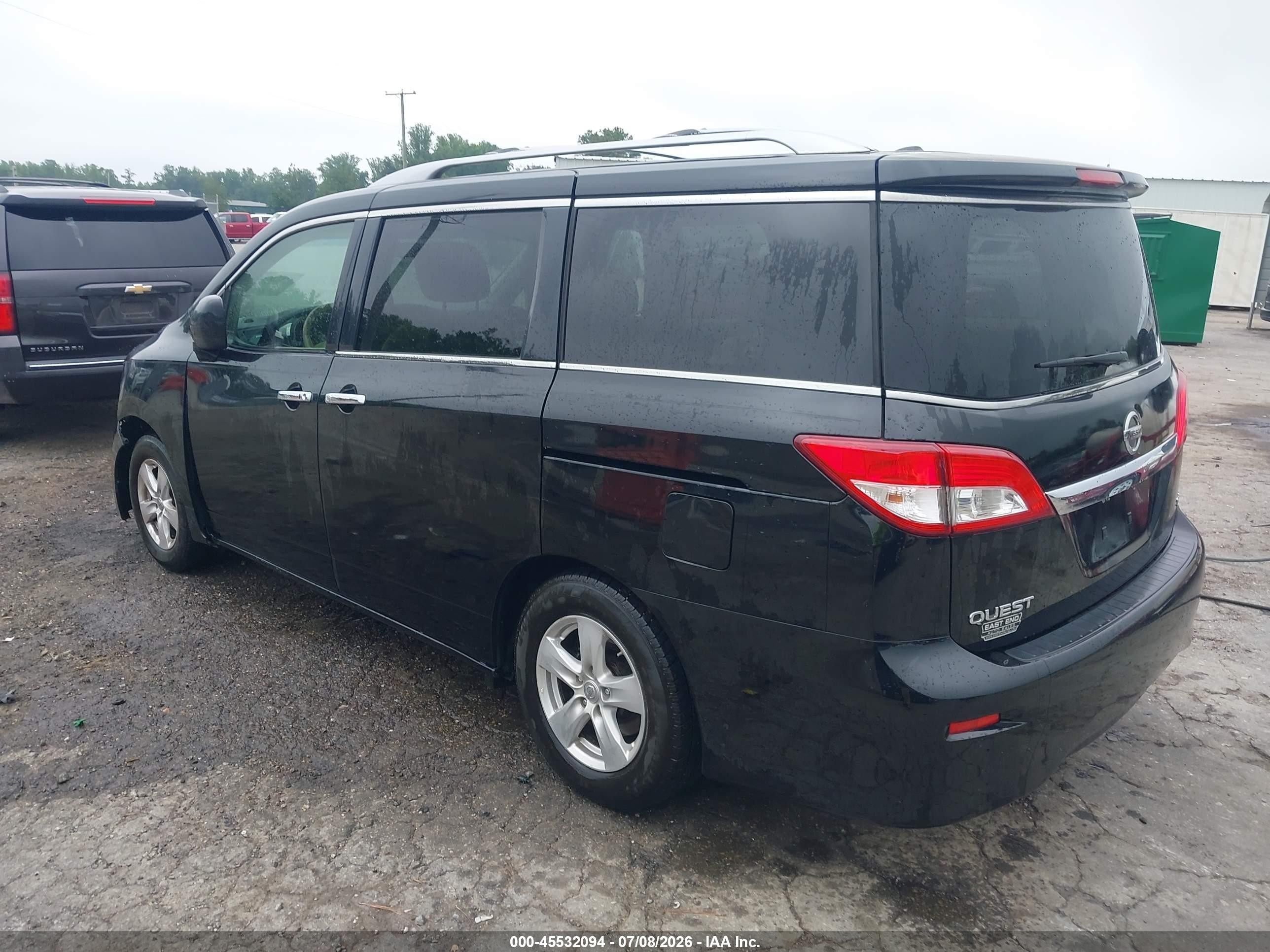 2012 Nissan Quest Sv Black vin: JN8AE2KP6C9039093