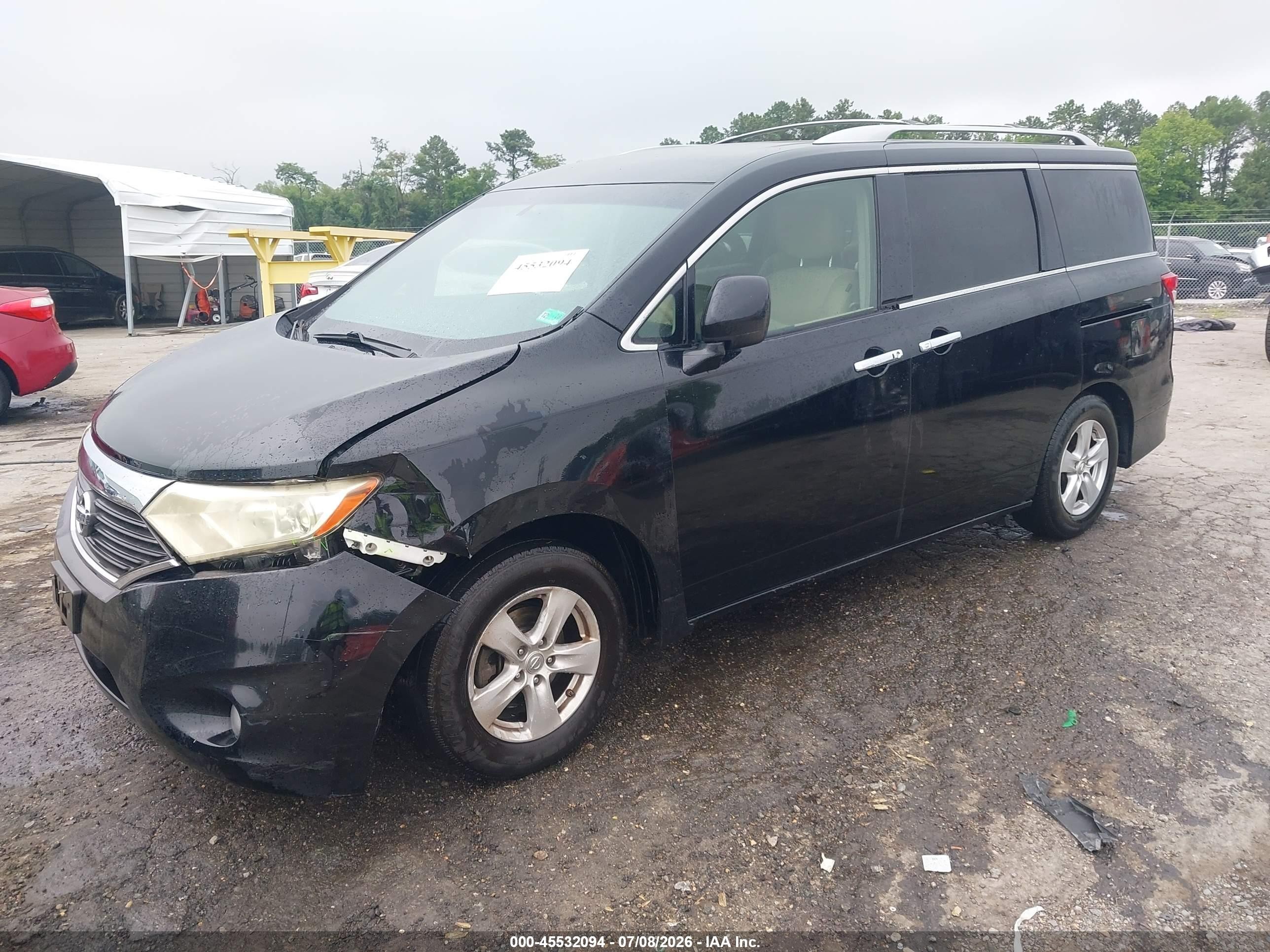 2012 Nissan Quest Sv Black vin: JN8AE2KP6C9039093