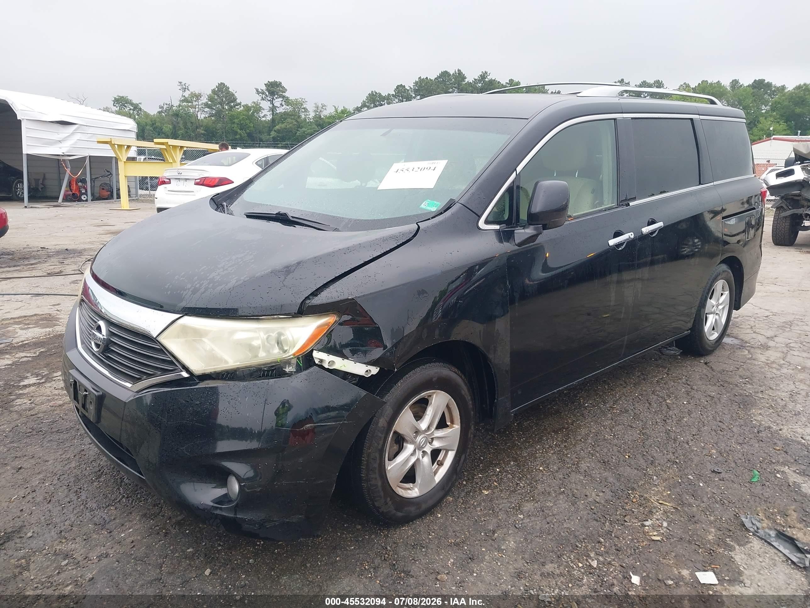 2012 Nissan Quest Sv Black vin: JN8AE2KP6C9039093