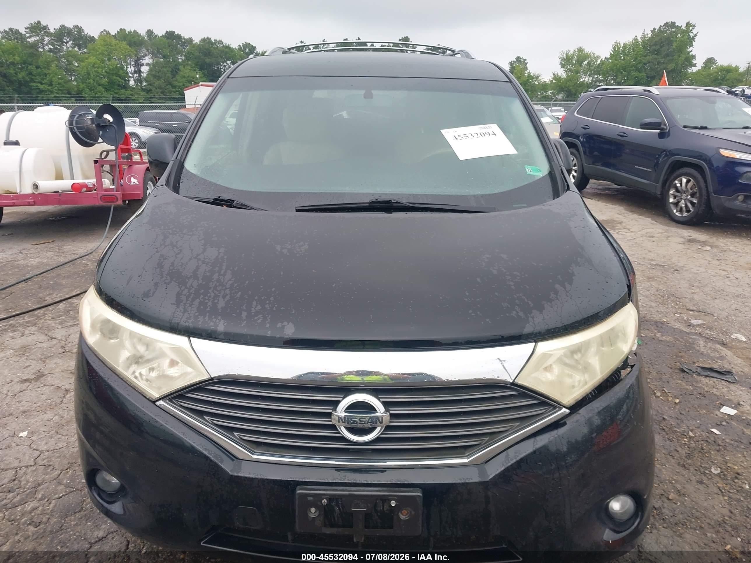 2012 Nissan Quest Sv Black vin: JN8AE2KP6C9039093