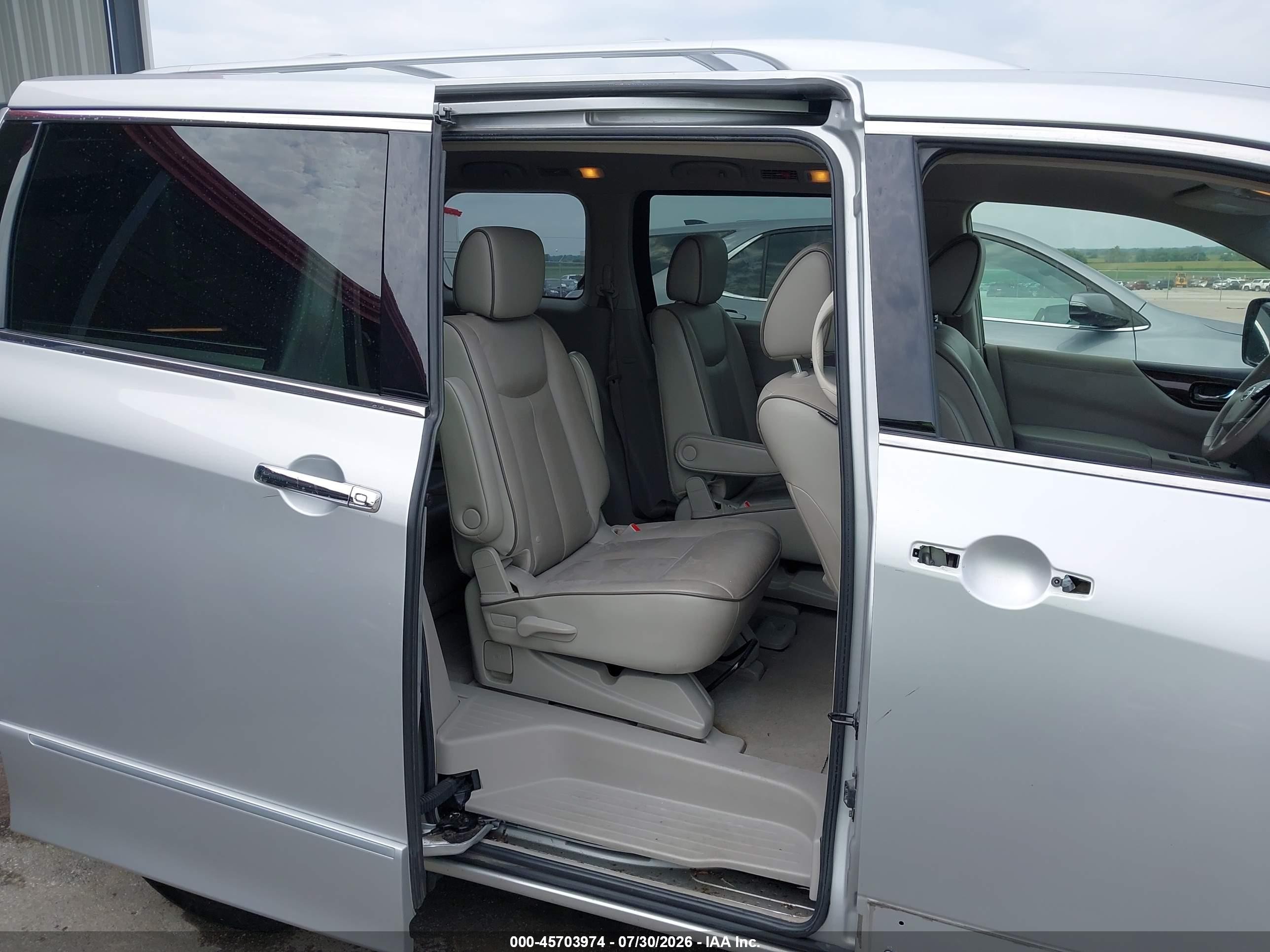 2012 Nissan Quest Sl Silver vin: JN8AE2KP6C9043855