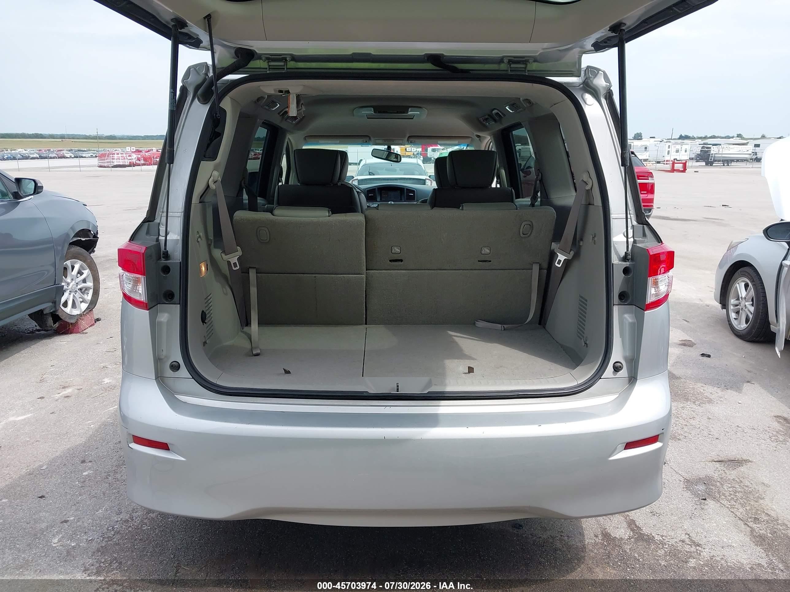 2012 Nissan Quest Sl Silver vin: JN8AE2KP6C9043855