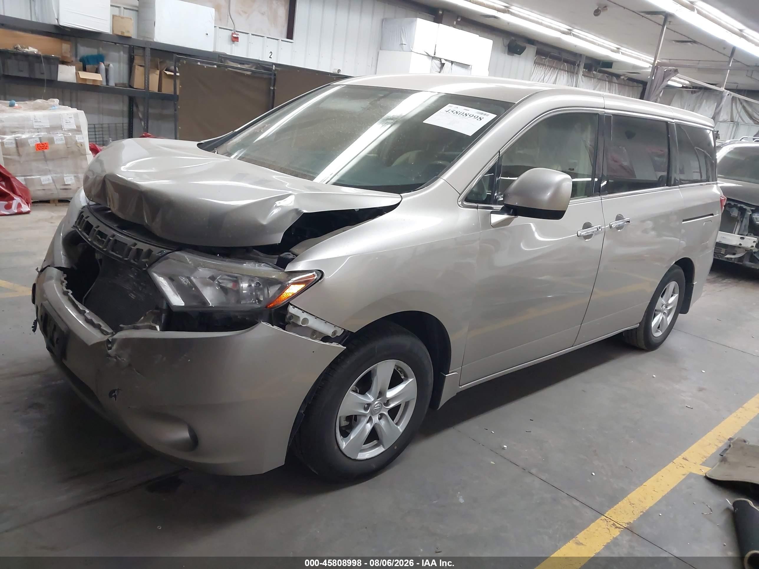 2013 Nissan Quest Sv Золотой vin: JN8AE2KP6D9060043
