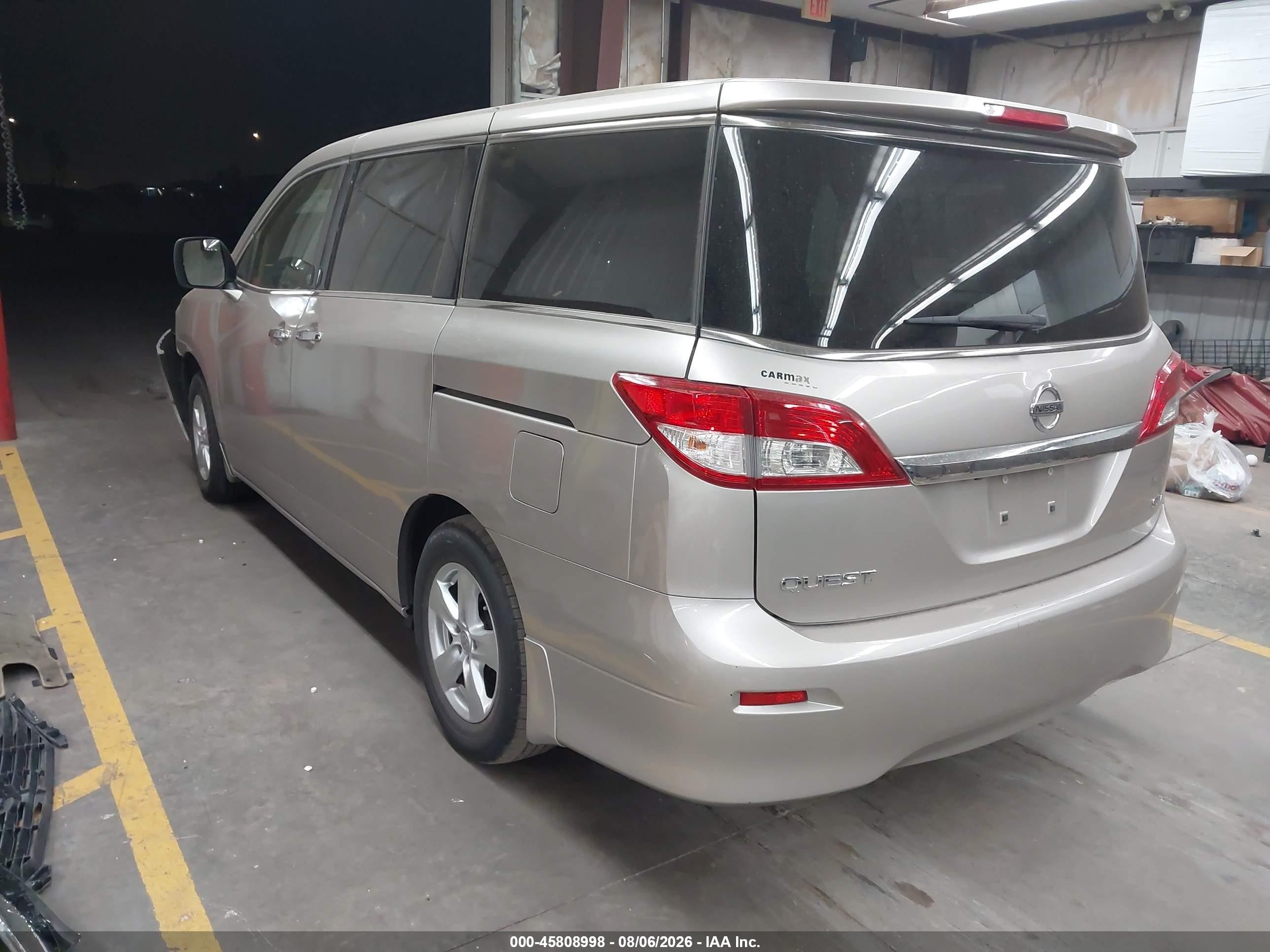 2013 Nissan Quest Sv Золотой vin: JN8AE2KP6D9060043