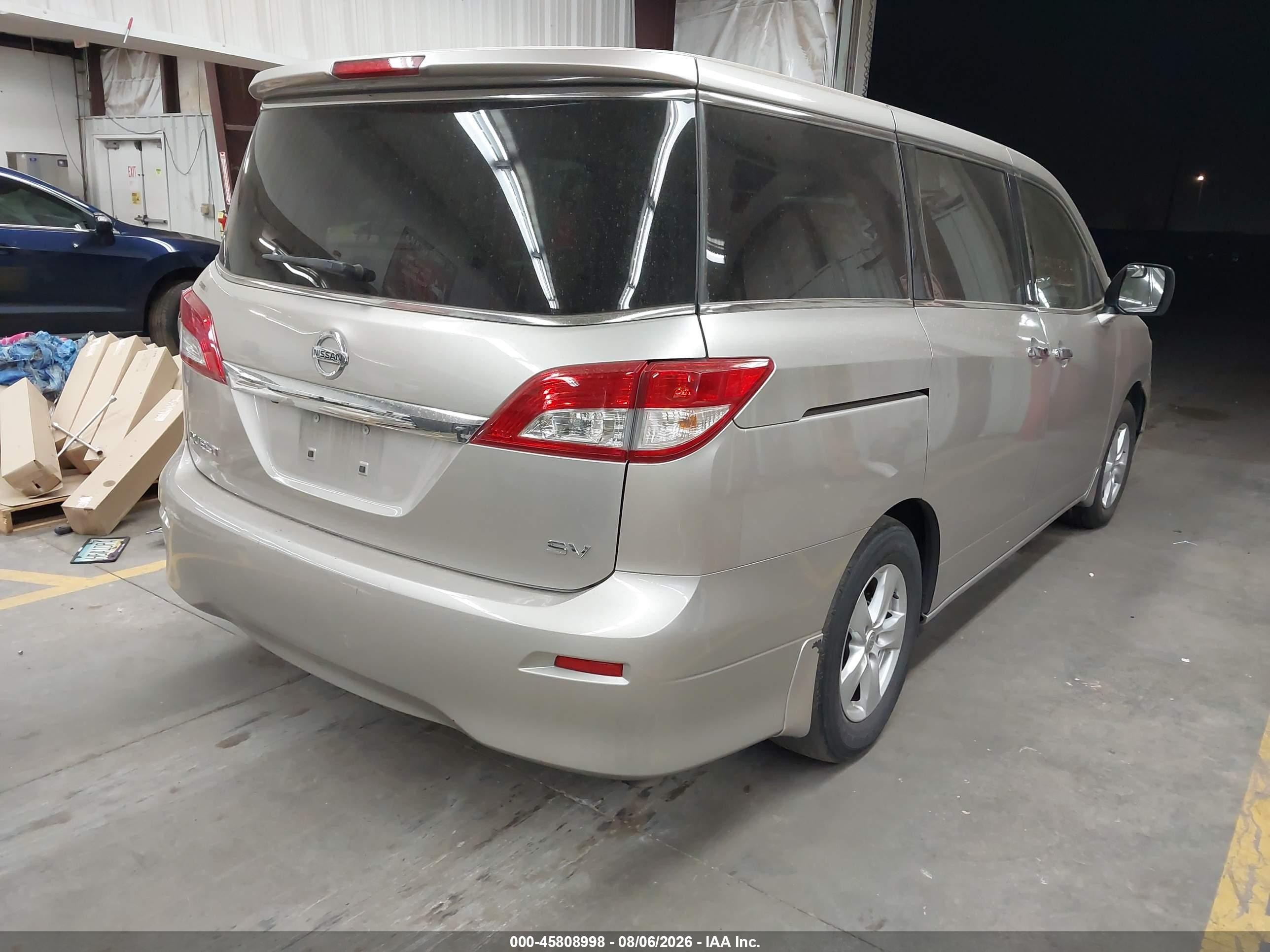 2013 Nissan Quest Sv Золотой vin: JN8AE2KP6D9060043