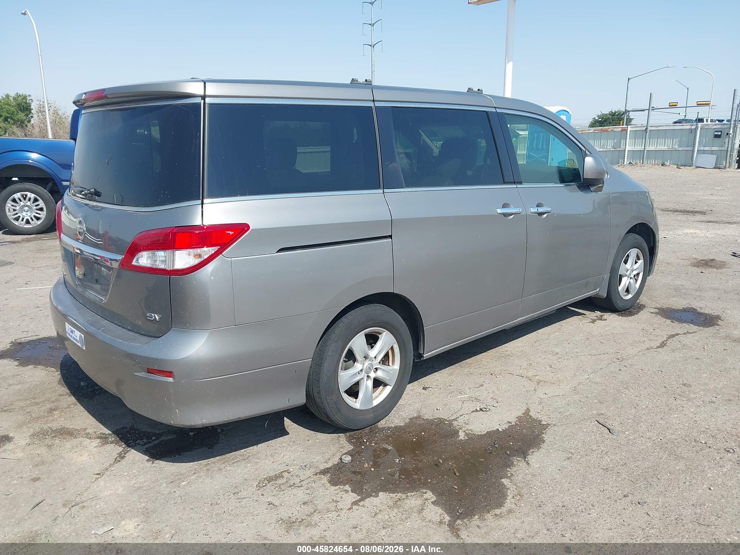 2013 Nissan Quest Sv Beige vin: JN8AE2KP6D9070362