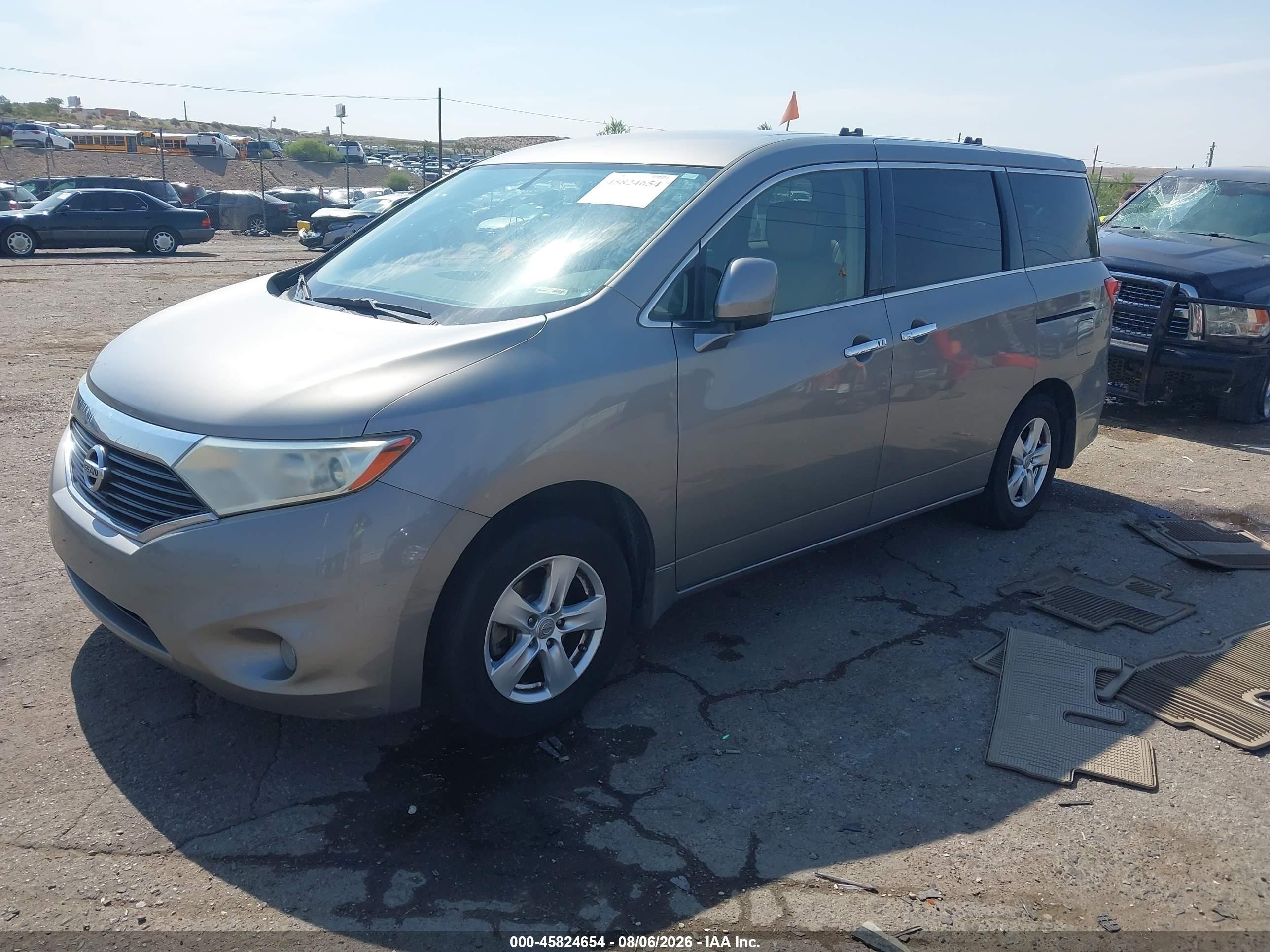 2013 Nissan Quest Sv Beige vin: JN8AE2KP6D9070362