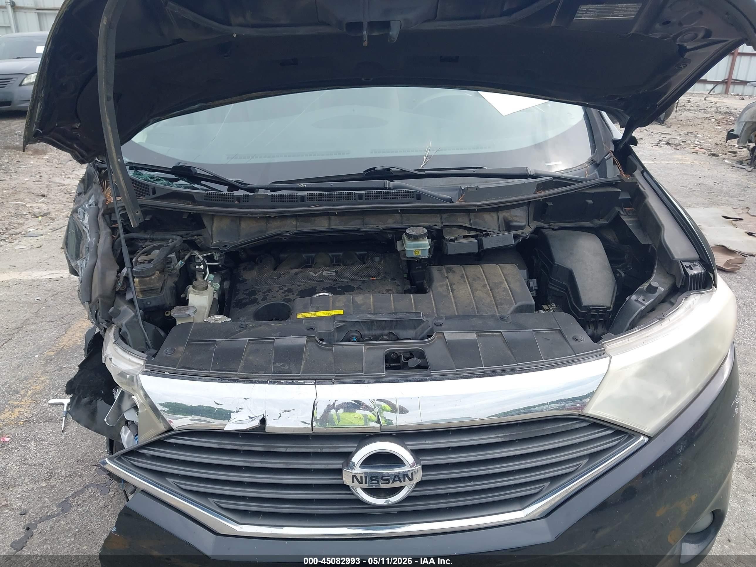 2013 Nissan Quest Sv Black vin: JN8AE2KP6D9070961