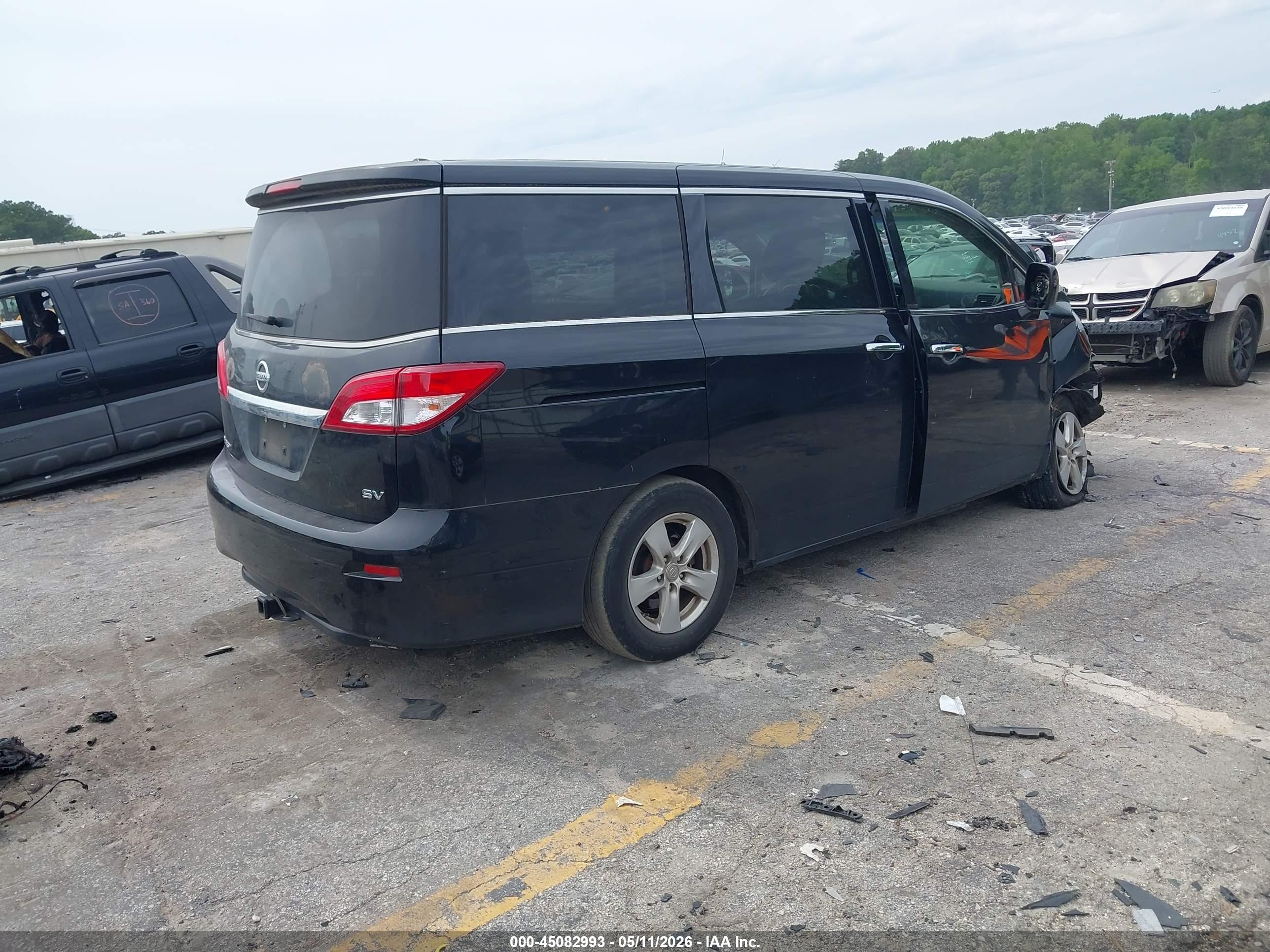 2013 Nissan Quest Sv Black vin: JN8AE2KP6D9070961