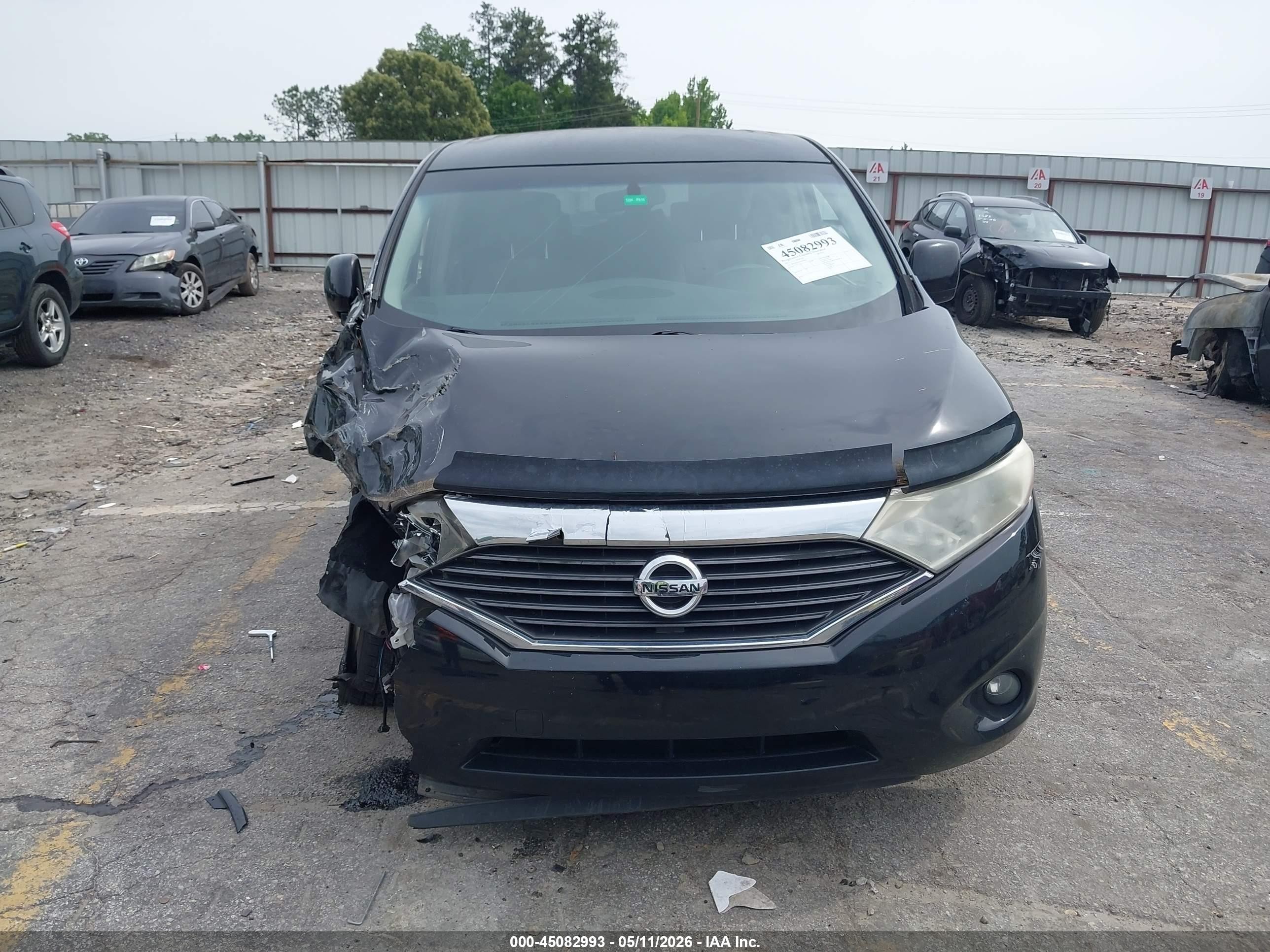 2013 Nissan Quest Sv Black vin: JN8AE2KP6D9070961