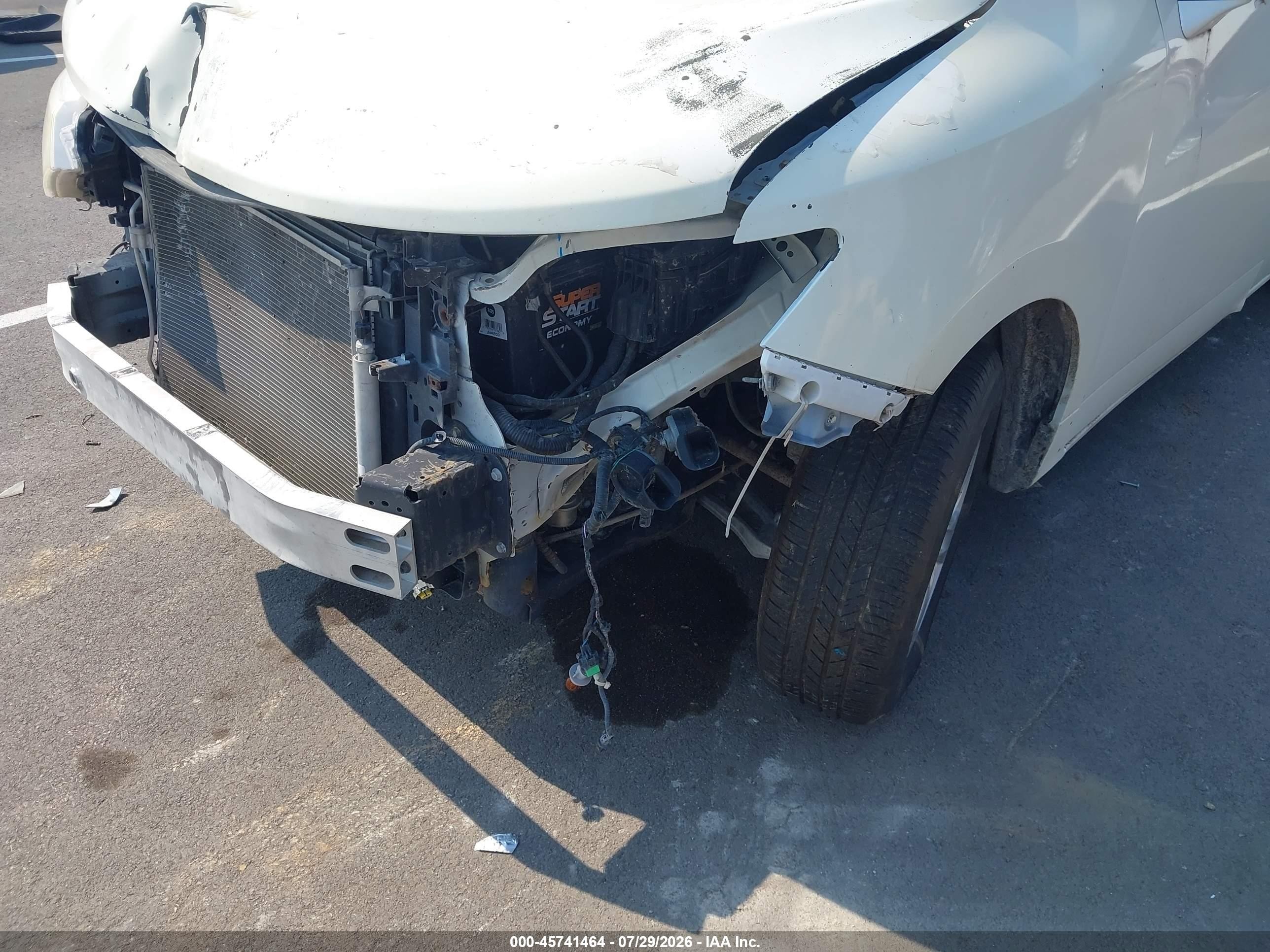 2014 Nissan Quest Sv White vin: JN8AE2KP6E9103149