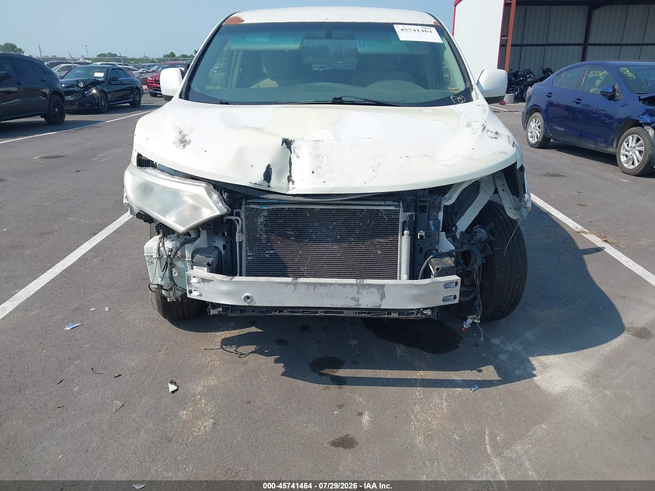 2014 Nissan Quest Sv White vin: JN8AE2KP6E9103149