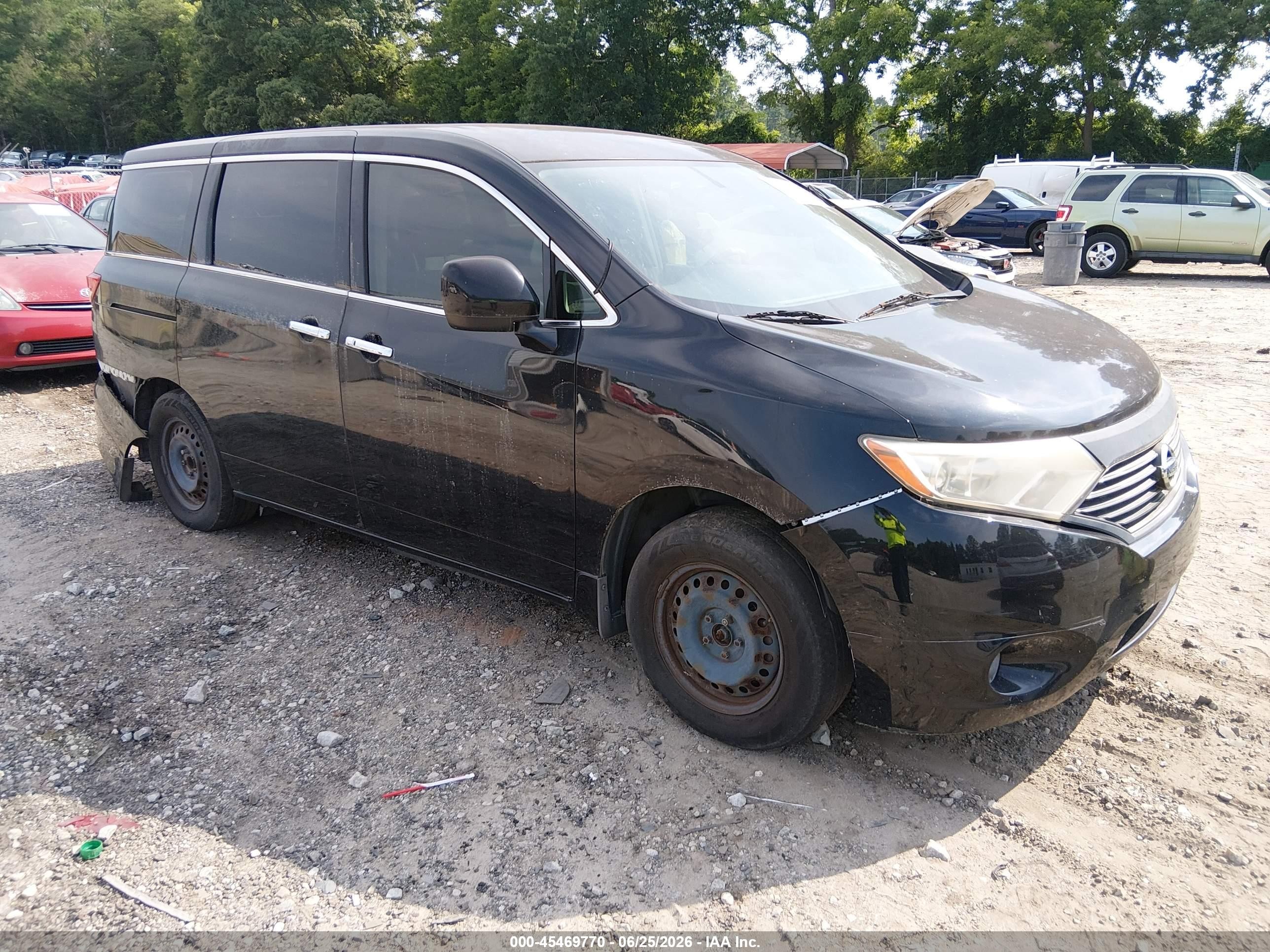 2014 Nissan Quest S Black vin: JN8AE2KP6E9104091