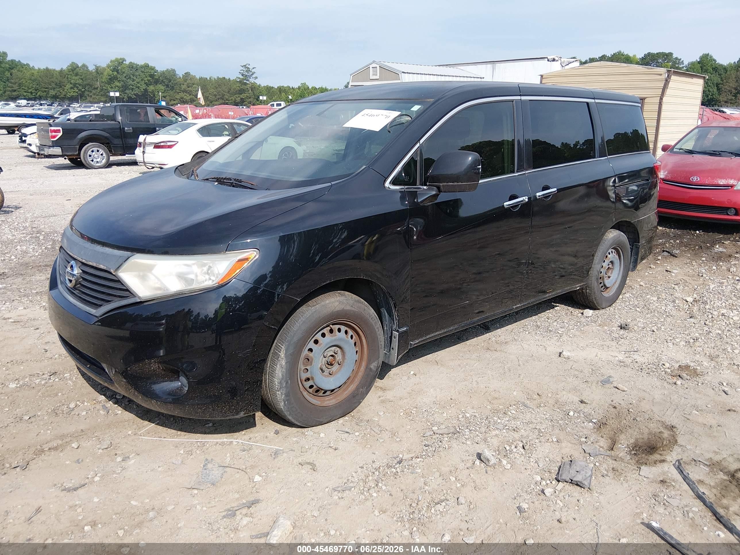 2014 Nissan Quest S Black vin: JN8AE2KP6E9104091