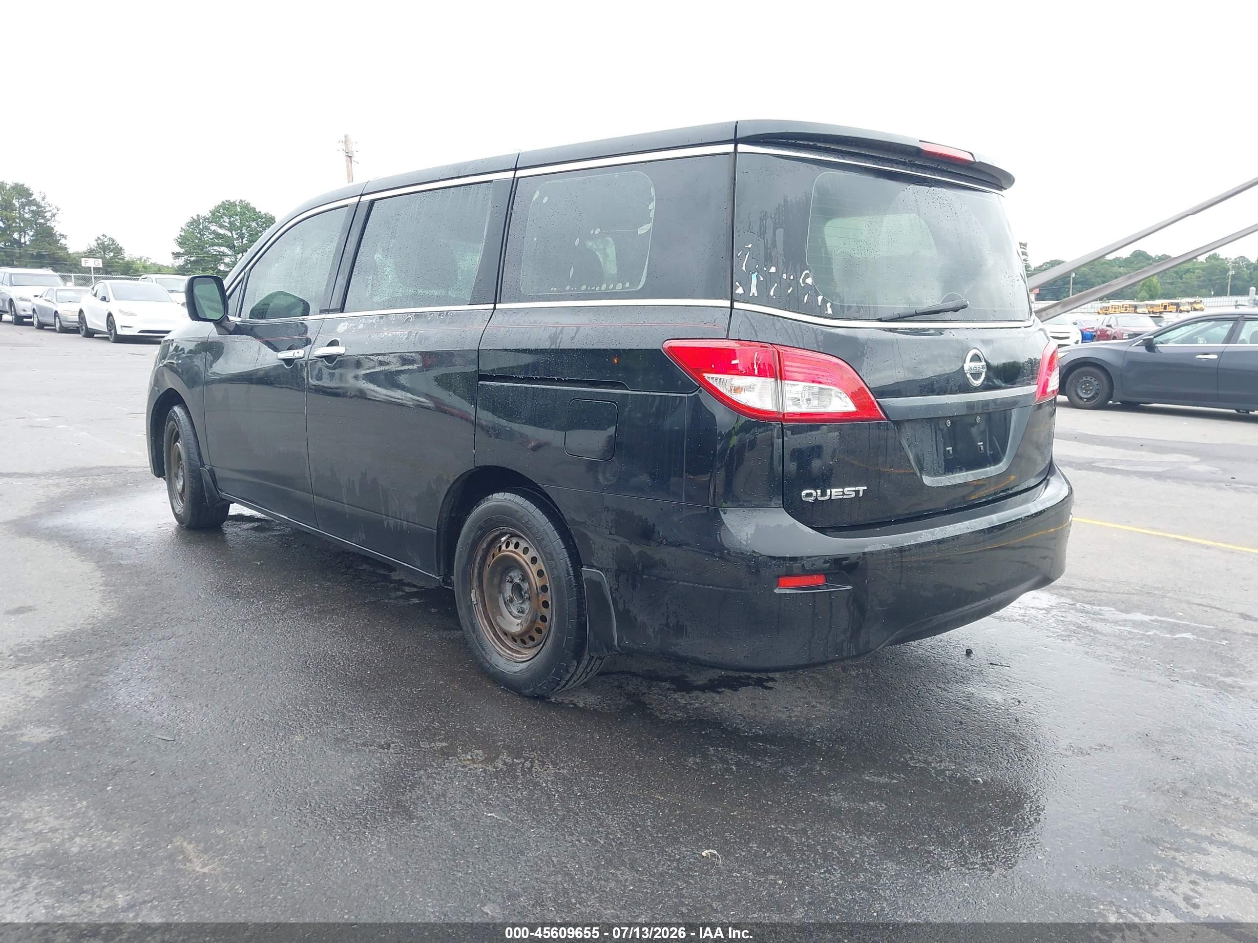 2014 Nissan Quest S Black vin: JN8AE2KP6E9104673
