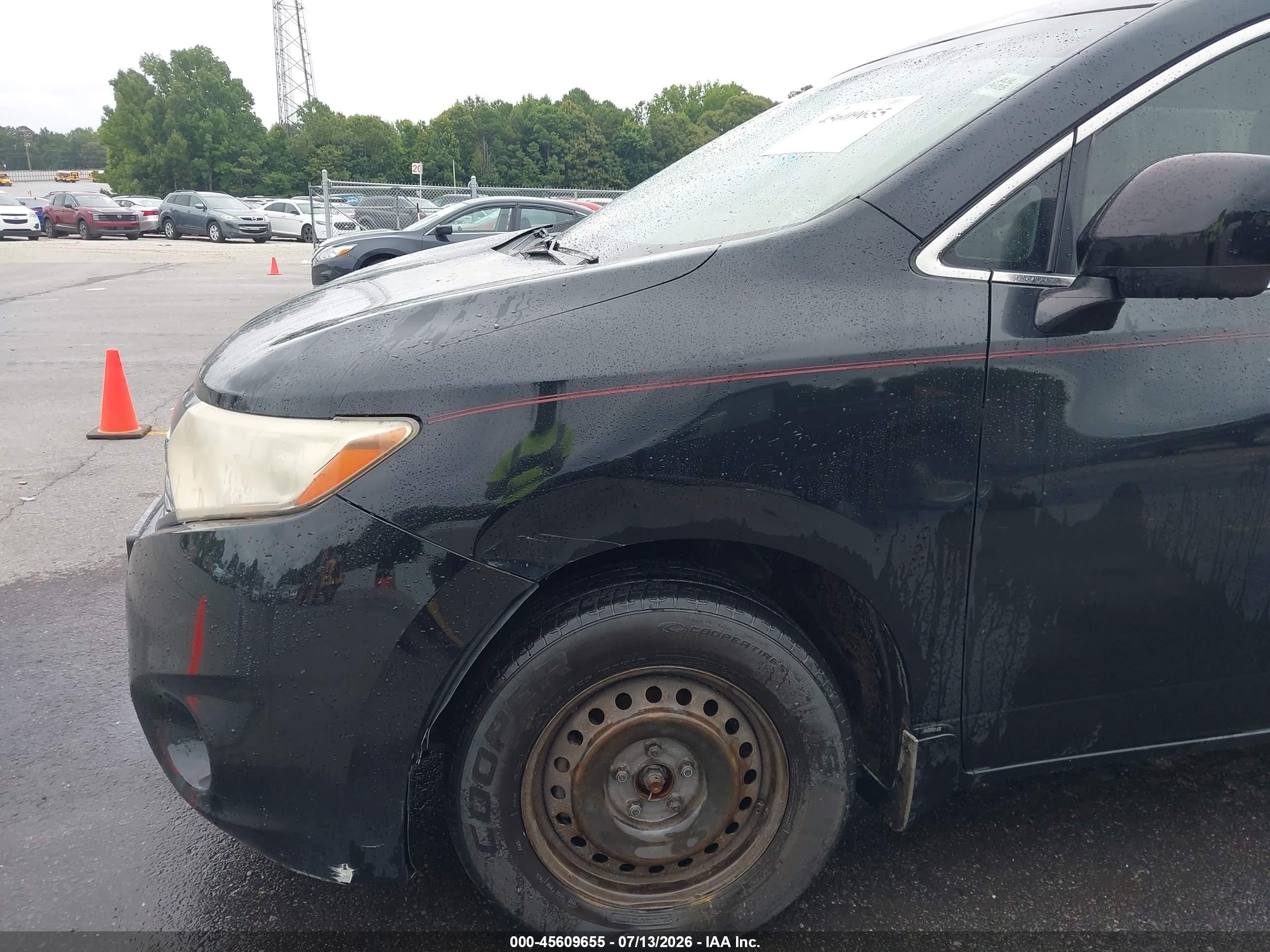 2014 Nissan Quest S Black vin: JN8AE2KP6E9104673