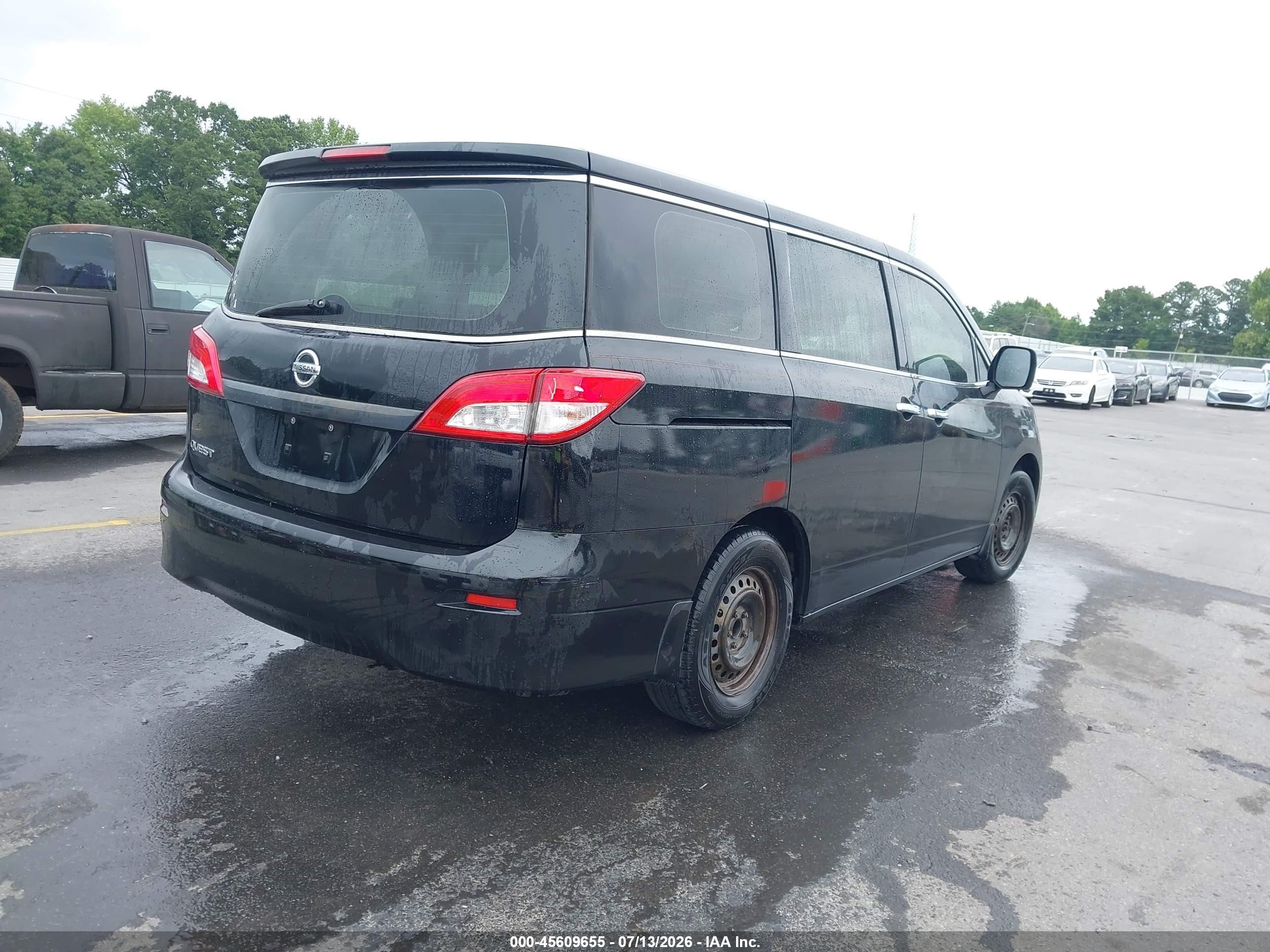 2014 Nissan Quest S Black vin: JN8AE2KP6E9104673