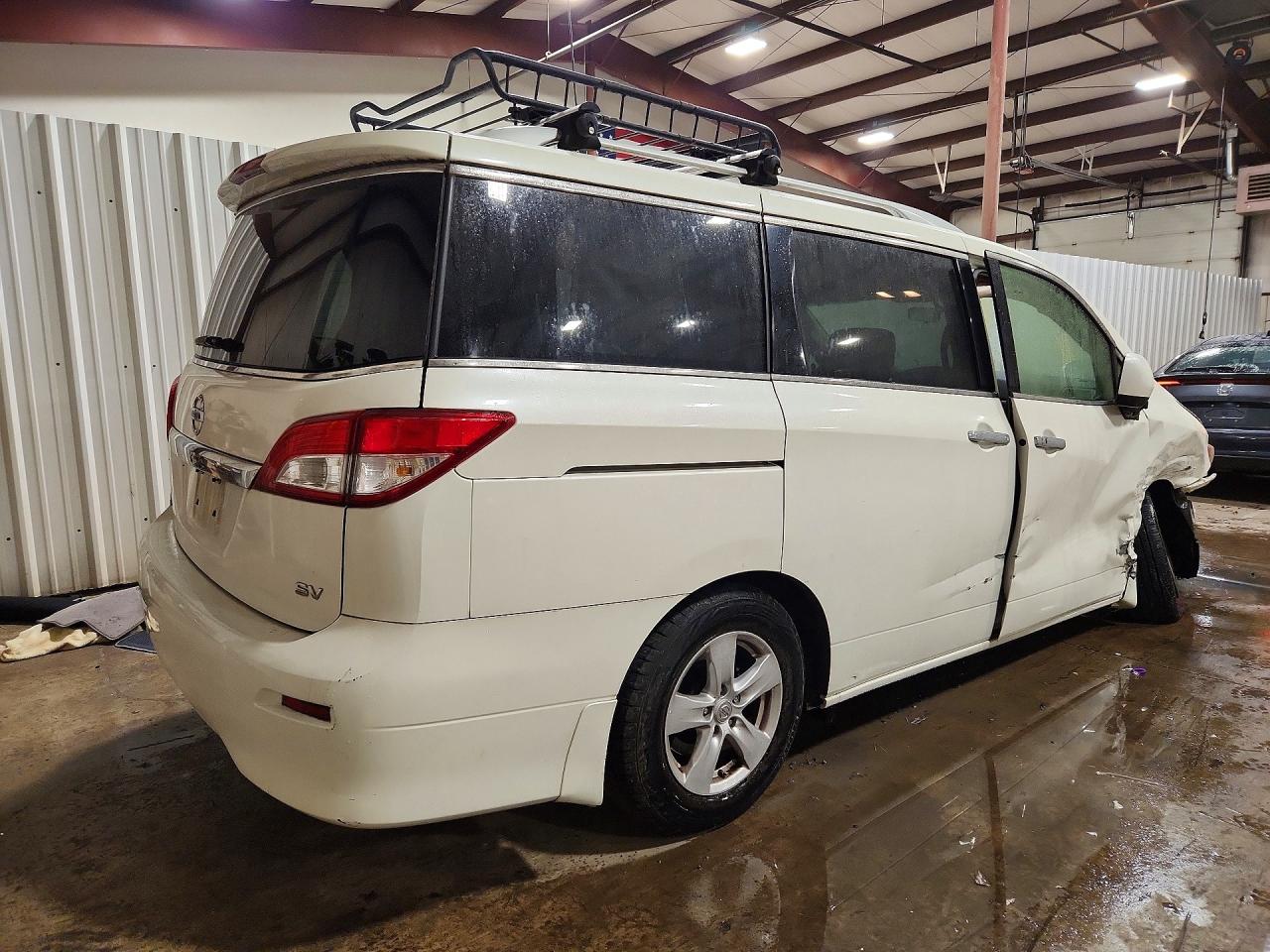 2014 Nissan Quest 3.5 Sv White vin: JN8AE2KP6E9105192