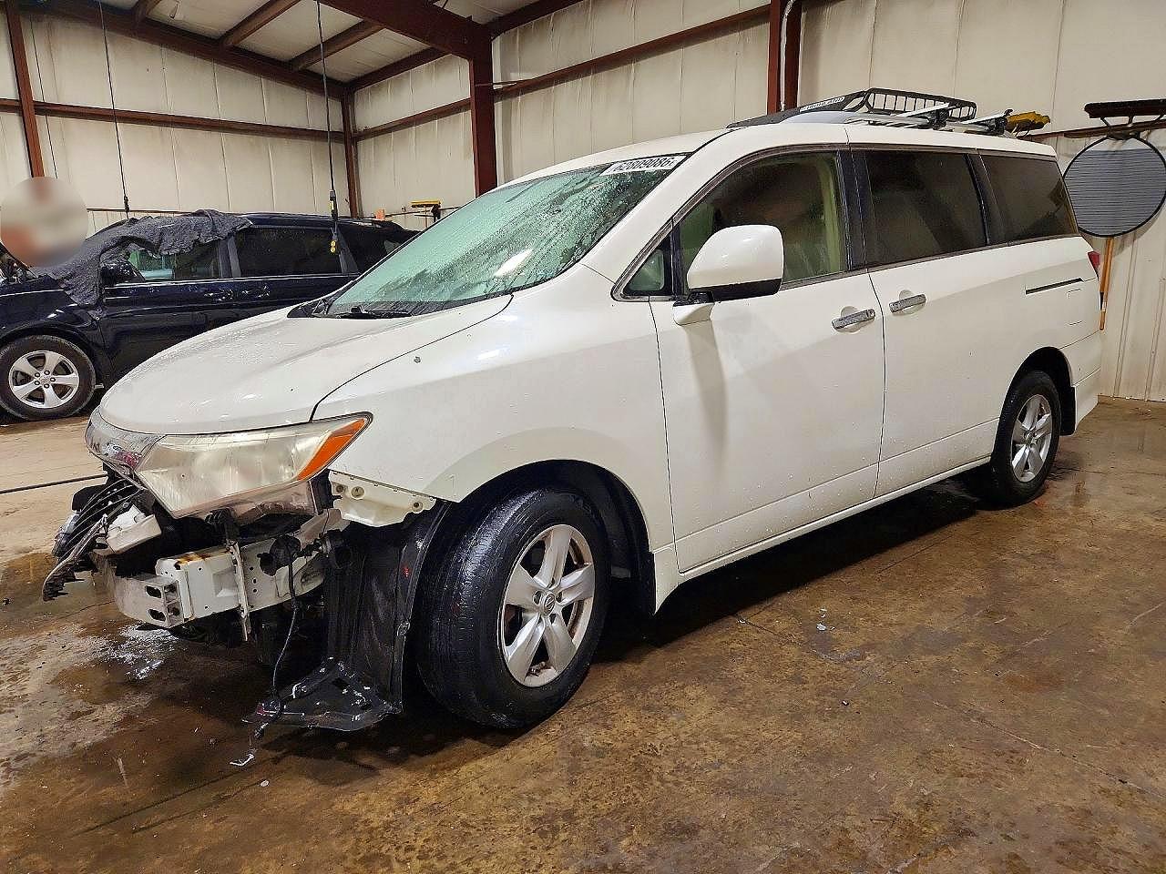 2014 Nissan Quest 3.5 Sv White vin: JN8AE2KP6E9105192
