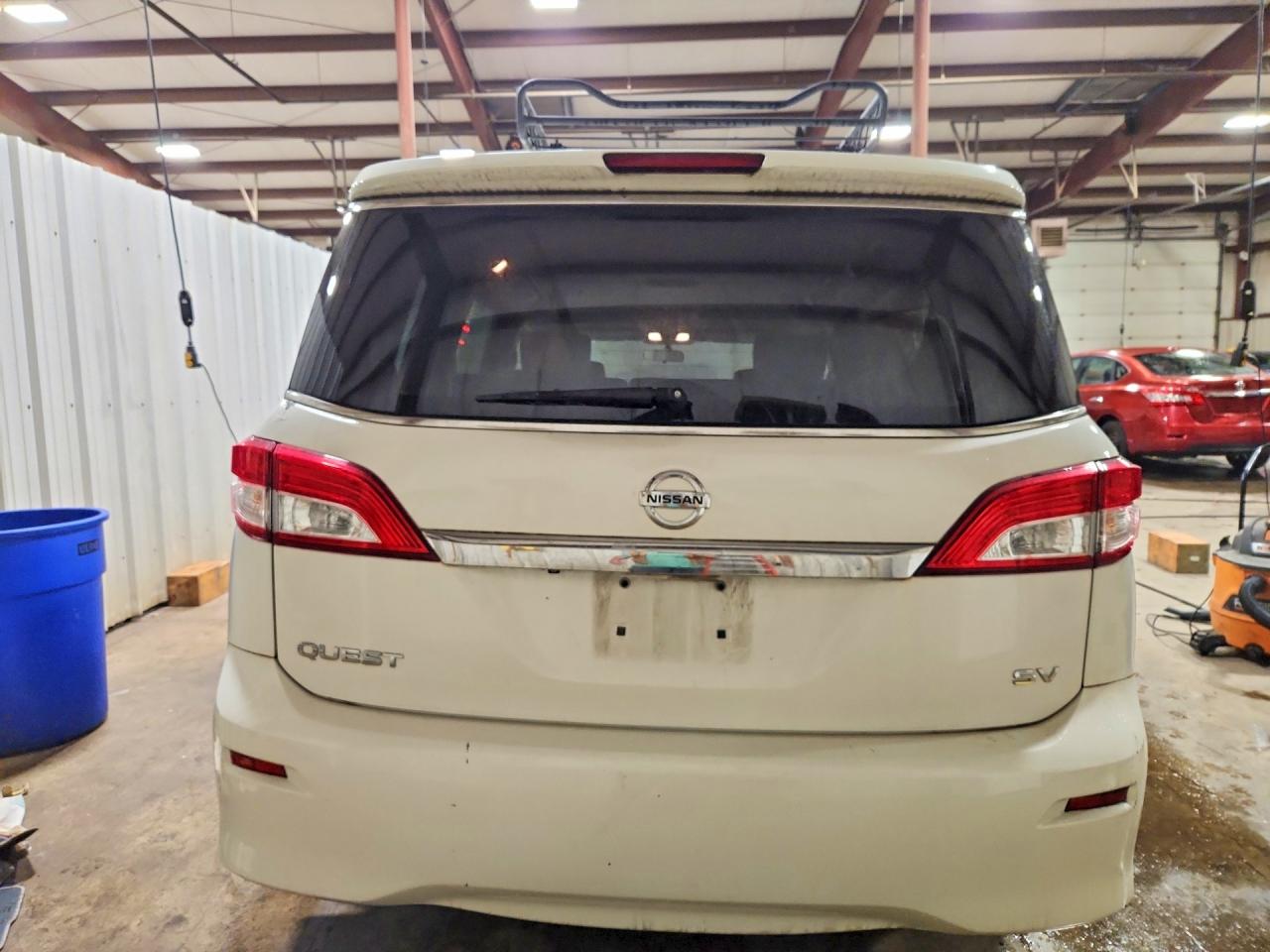 2014 Nissan Quest 3.5 Sv White vin: JN8AE2KP6E9105192