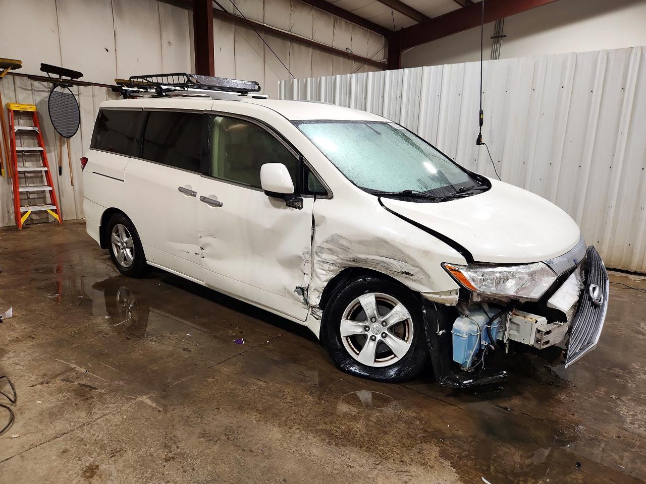 2014 Nissan Quest 3.5 Sv White vin: JN8AE2KP6E9105192