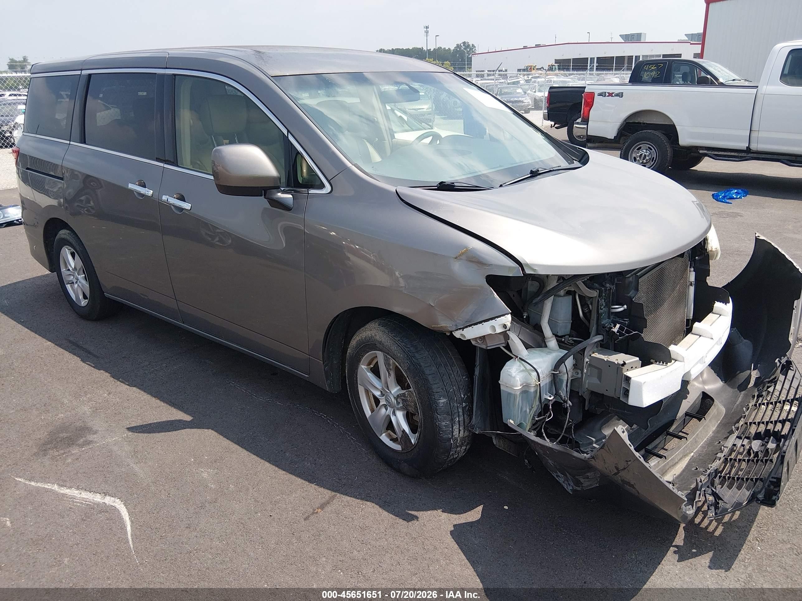 2015 Nissan Quest Sv Beige vin: JN8AE2KP6F9120289