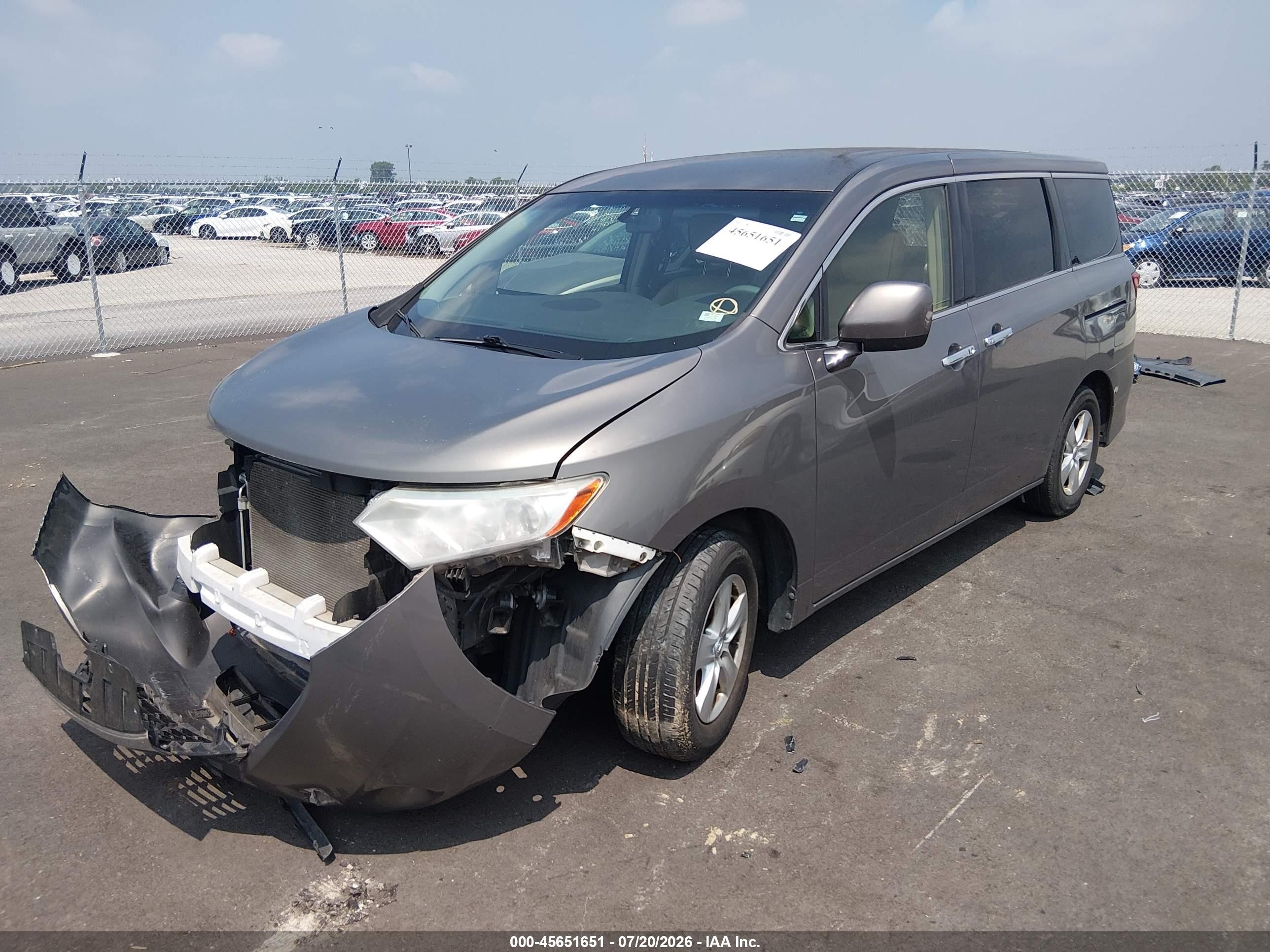 2015 Nissan Quest Sv Beige vin: JN8AE2KP6F9120289