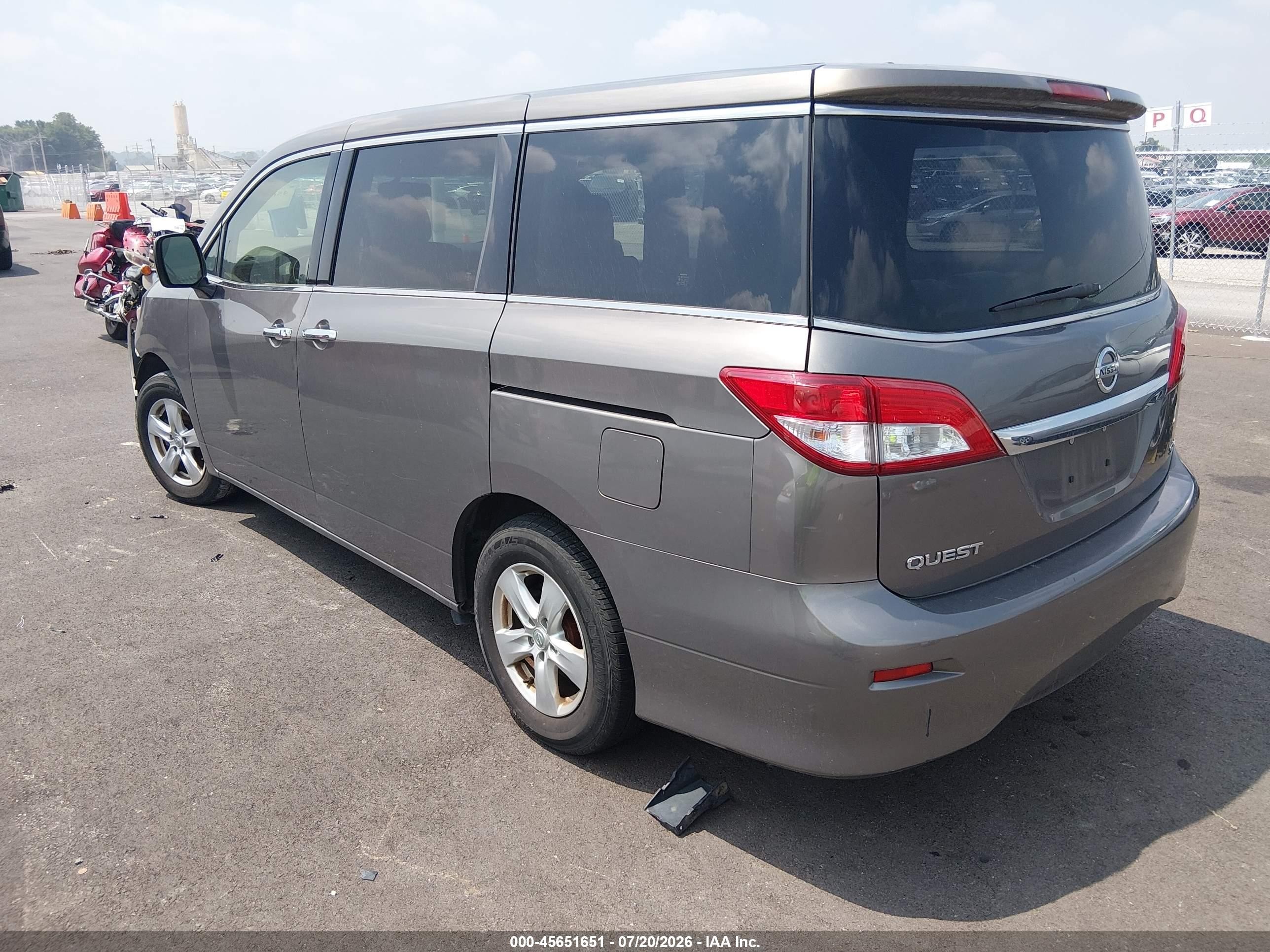 2015 Nissan Quest Sv Beige vin: JN8AE2KP6F9120289