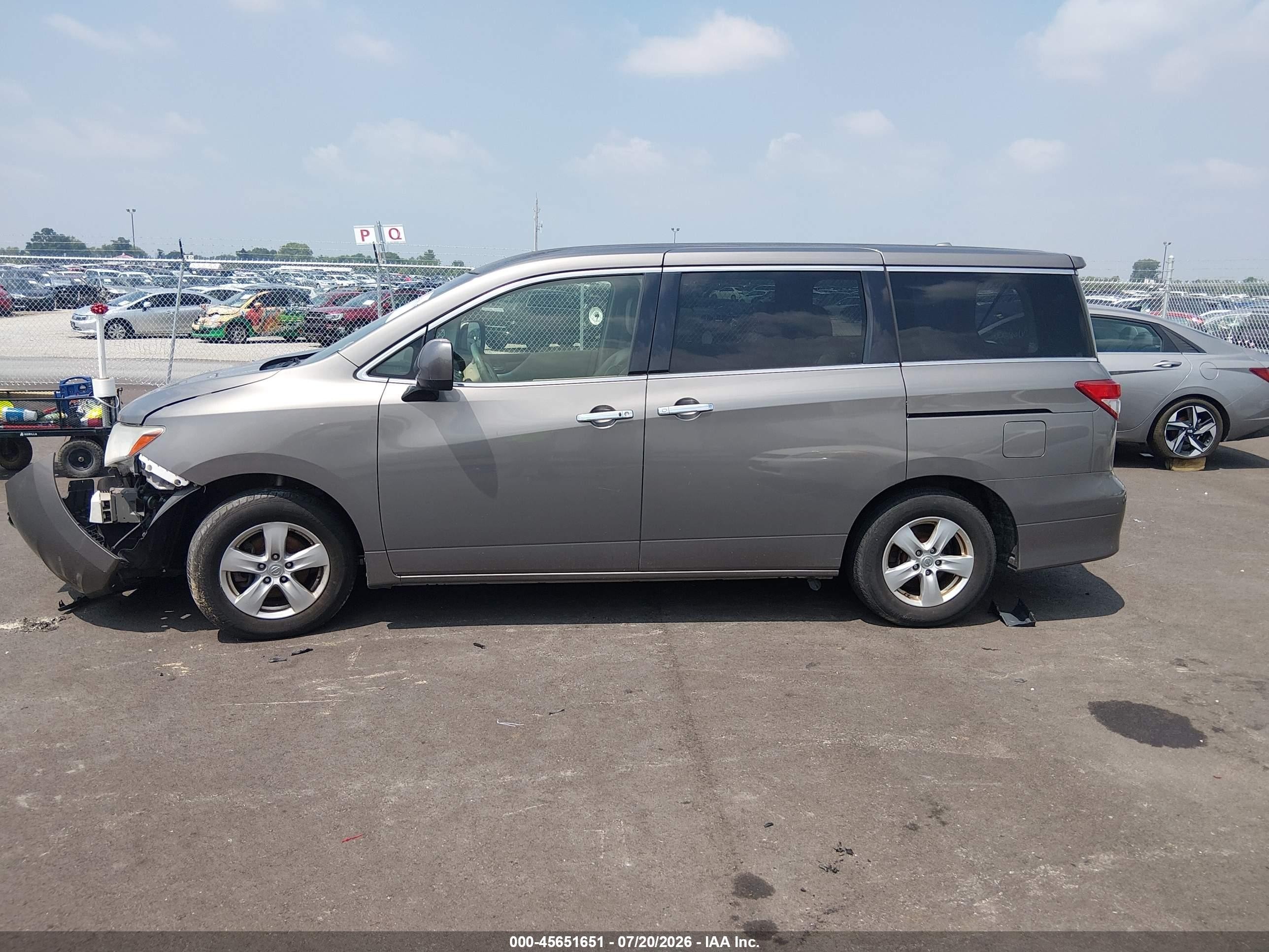 2015 Nissan Quest Sv Beige vin: JN8AE2KP6F9120289