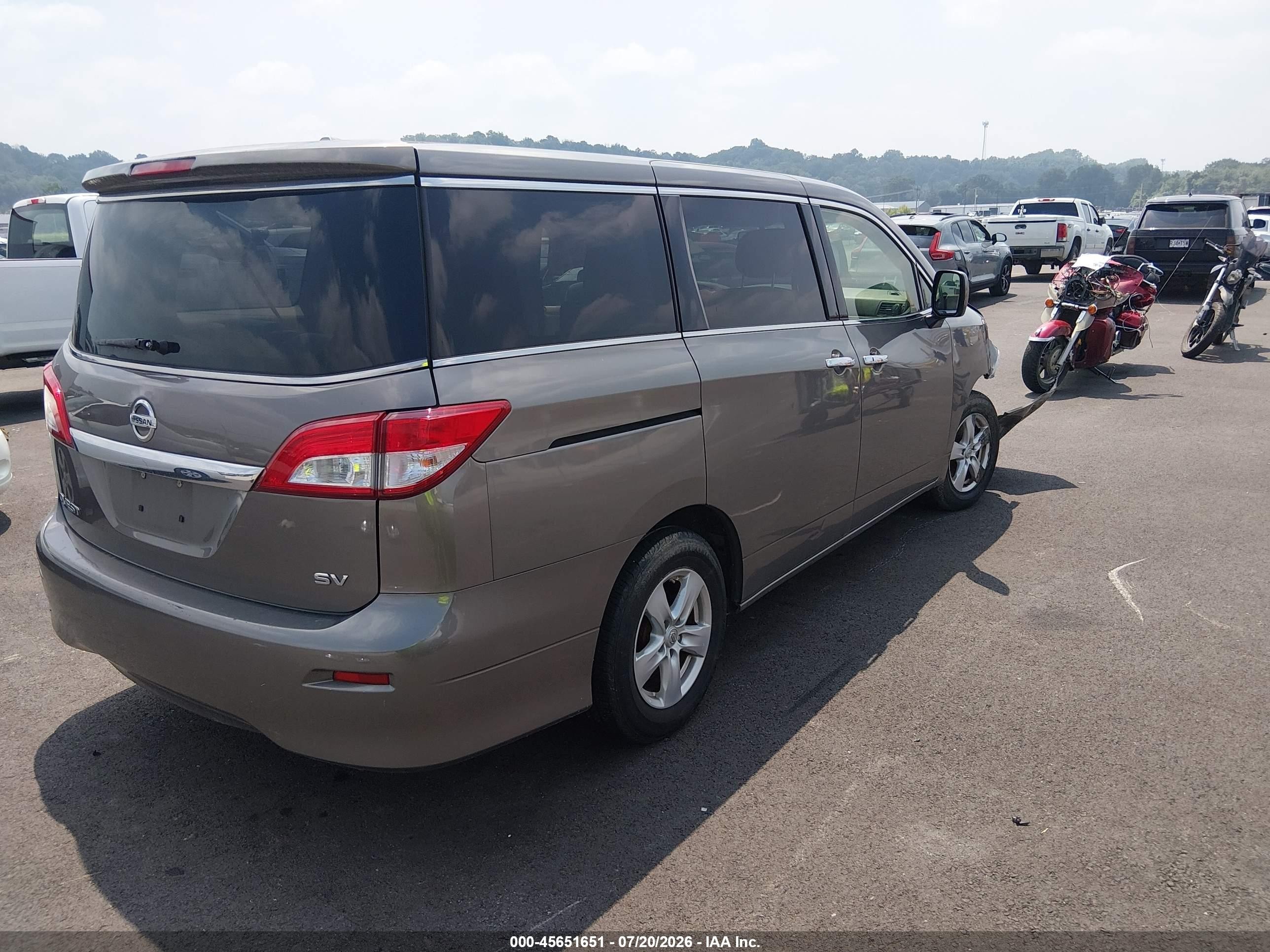 2015 Nissan Quest Sv Beige vin: JN8AE2KP6F9120289