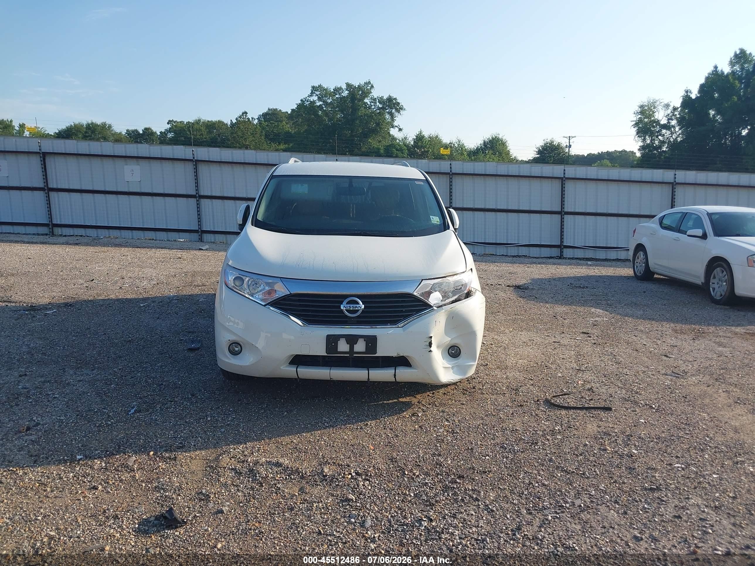 2015 Nissan Quest Sl White vin: JN8AE2KP6F9122995
